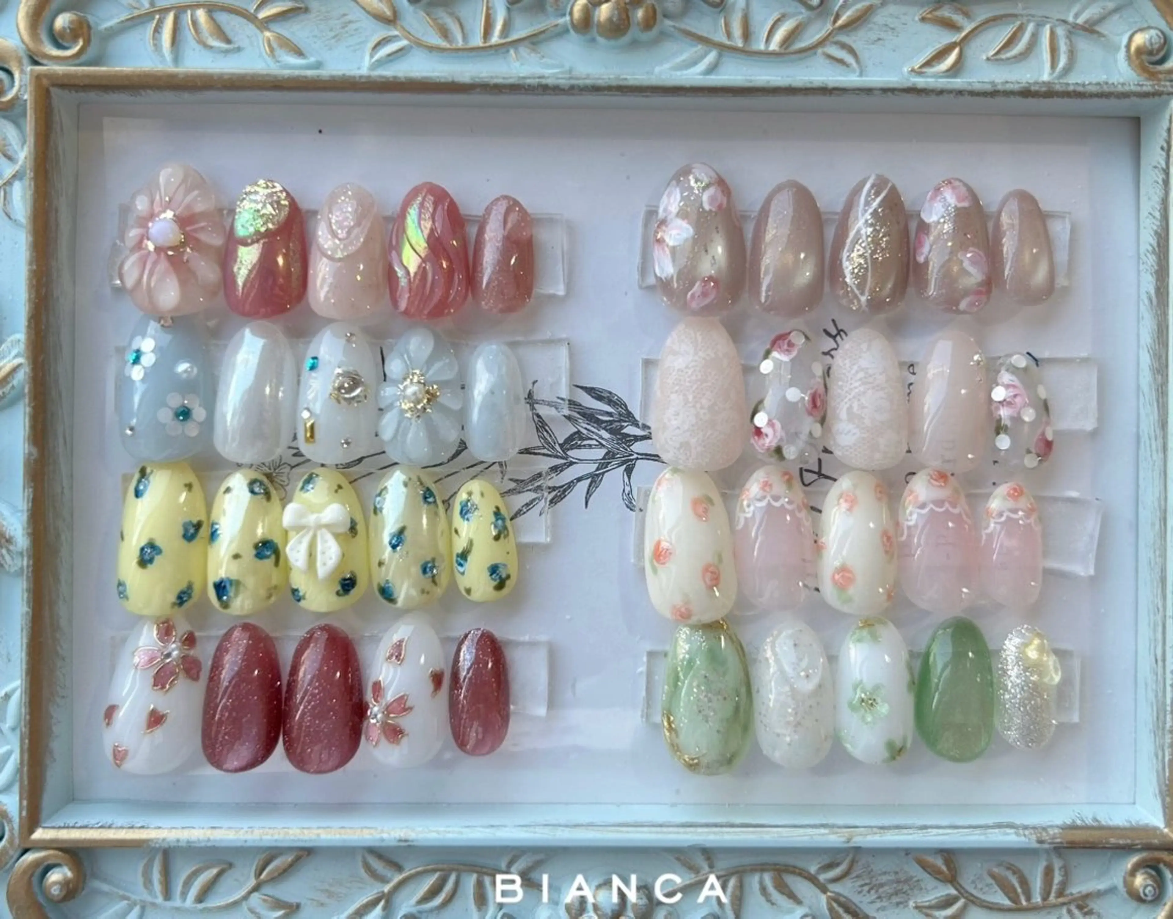 ネイル 春ネイル ハンドネイル Bianca栄店 はるなのネイルデザイン