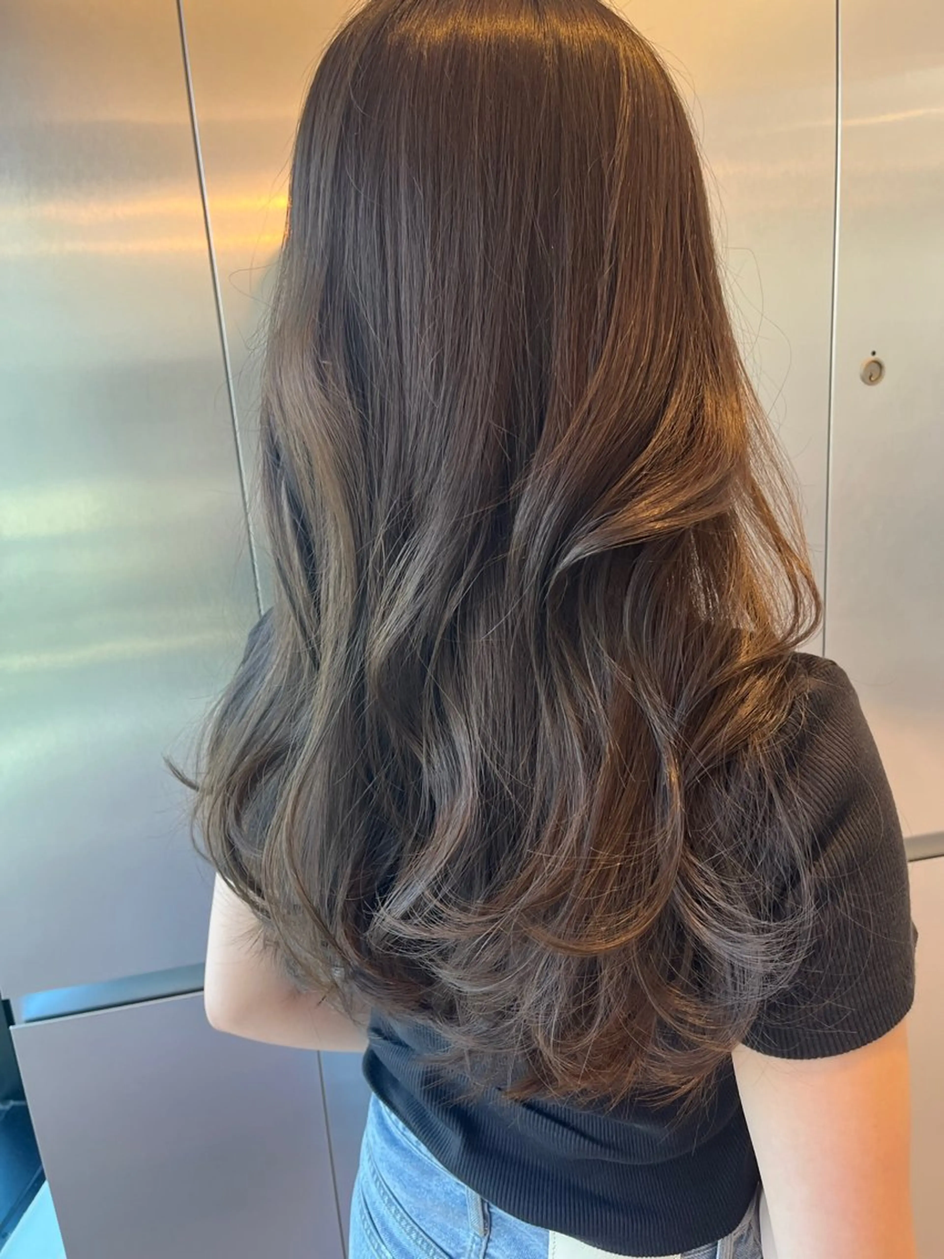 セミロング カラー ヘアアレンジ グレージュ カット ヘアカラー トリートメント Aloa透明感ヘア ♡kanami♡のヘアスタイル
