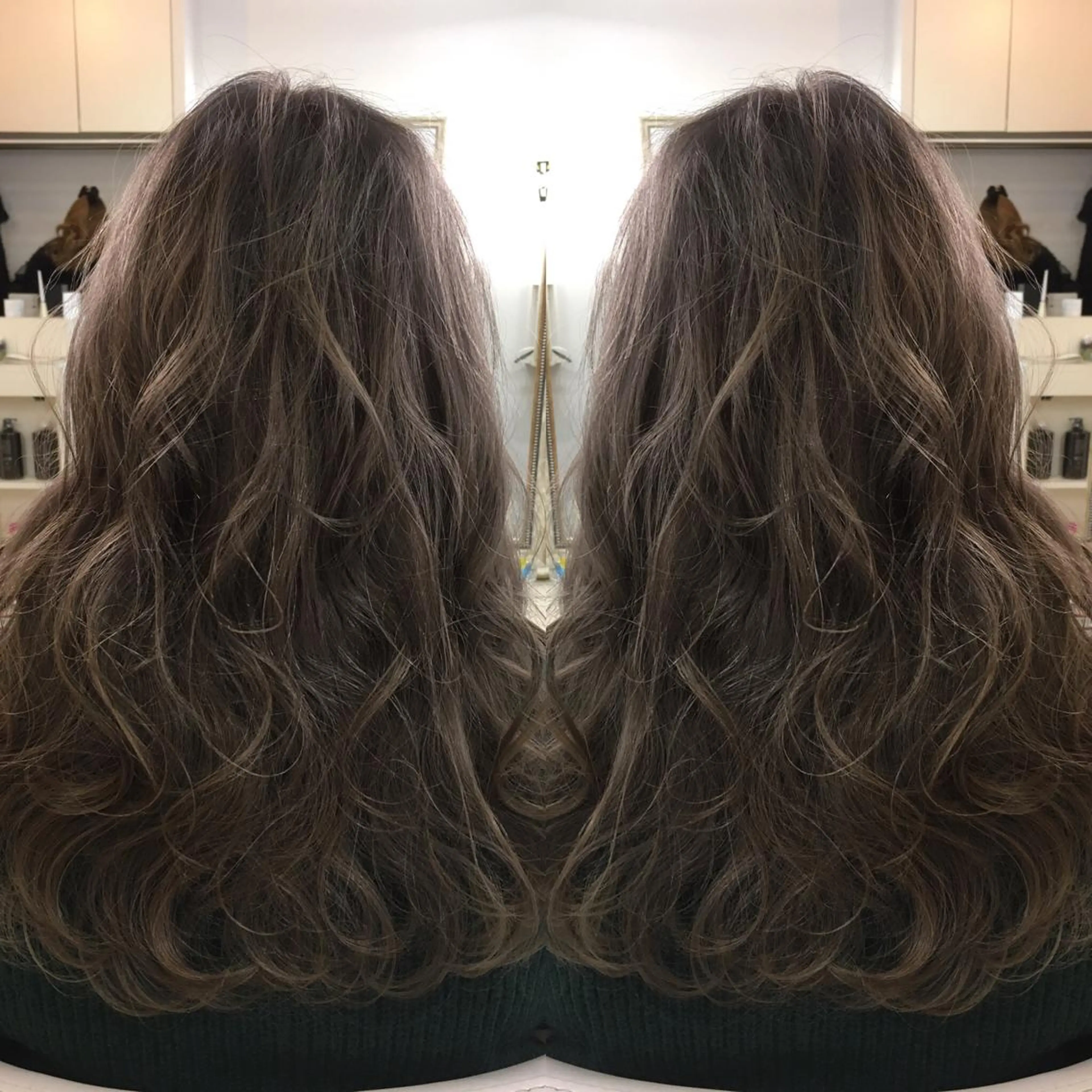 セミロング ロング カラー 髪質改善 中川　翔のヘアスタイル