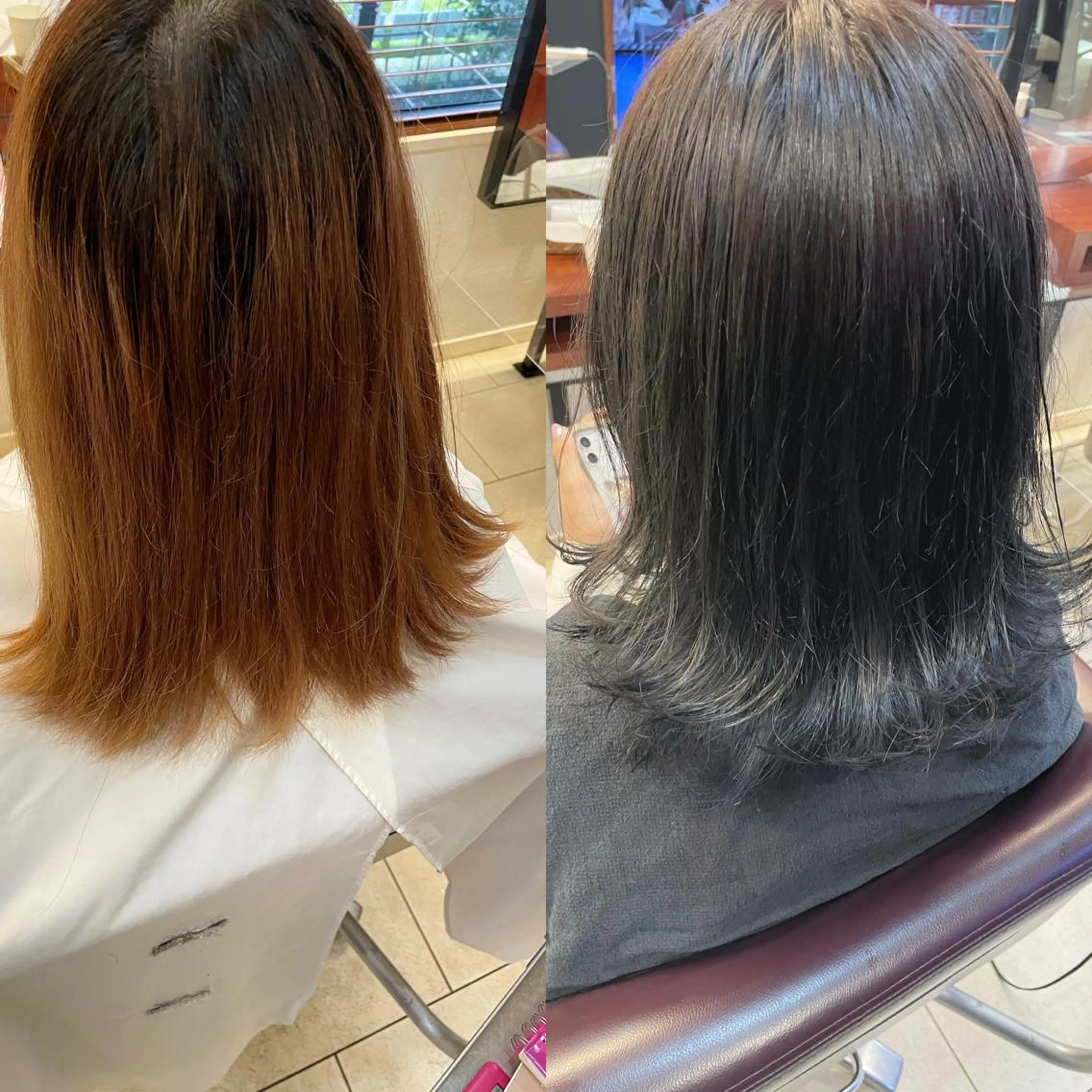 ミディアム カラー アッシュ ベージュカラー 透明感カラー 外ハネヘア カット ヘアカラー こすげひろと カラー講師のヘアスタイル