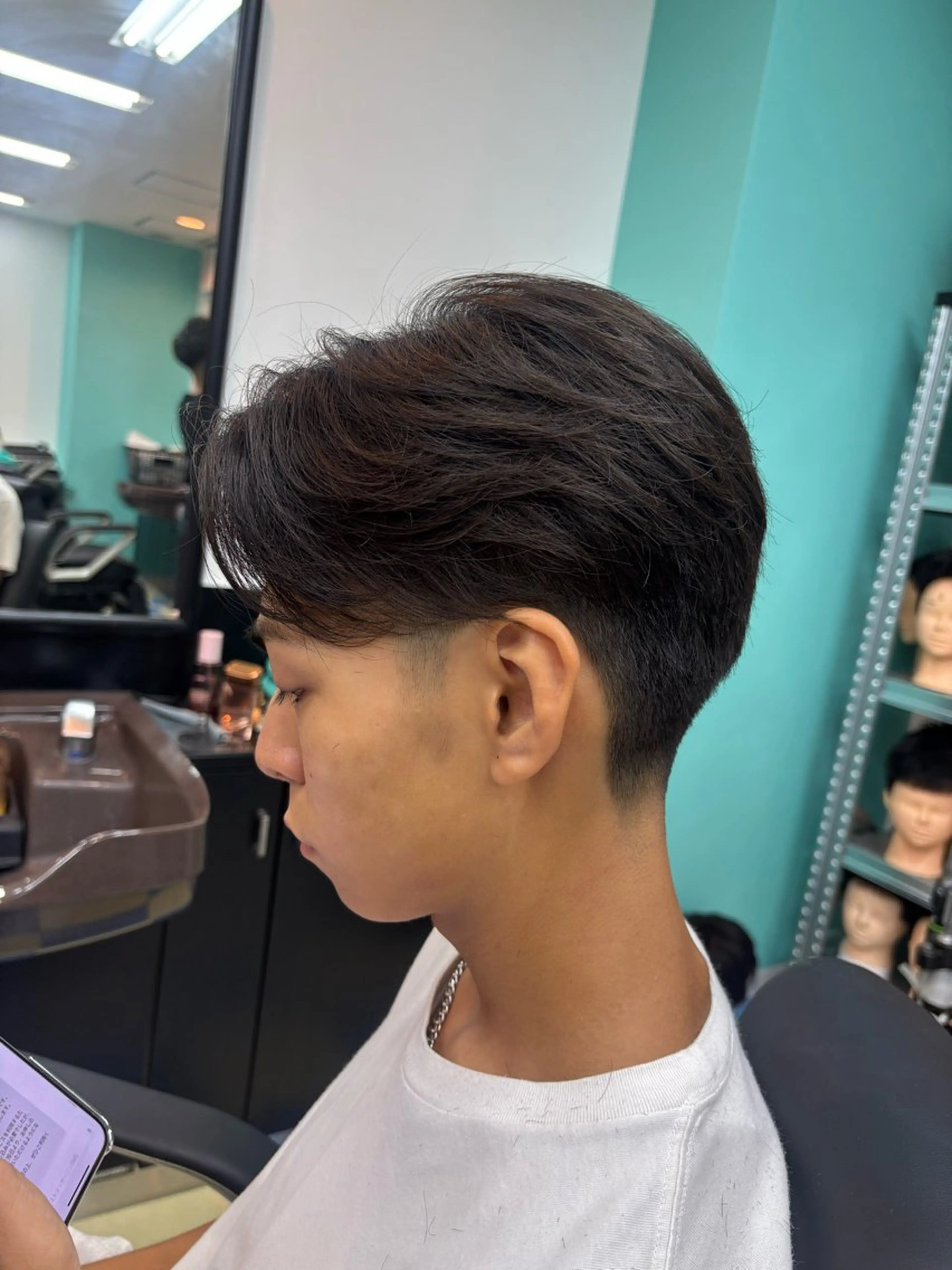 メンズ ビジネス センターパート マッシュ ツーブロック 横浜/フェードカット / Kanakoのヘアスタイル