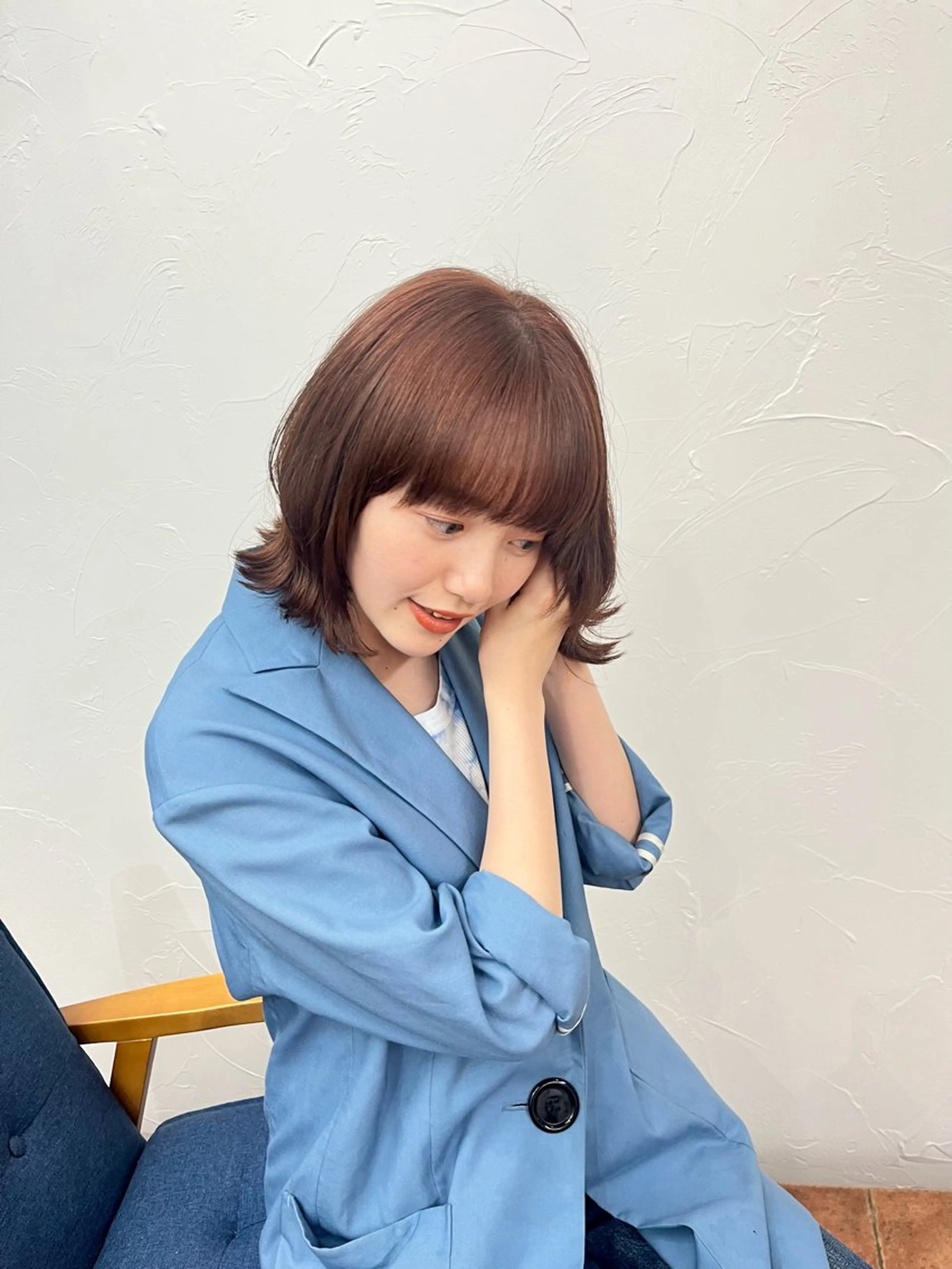 ミディアム カラー ヘアカラー トリートメント 櫻田 真紀のヘアスタイル