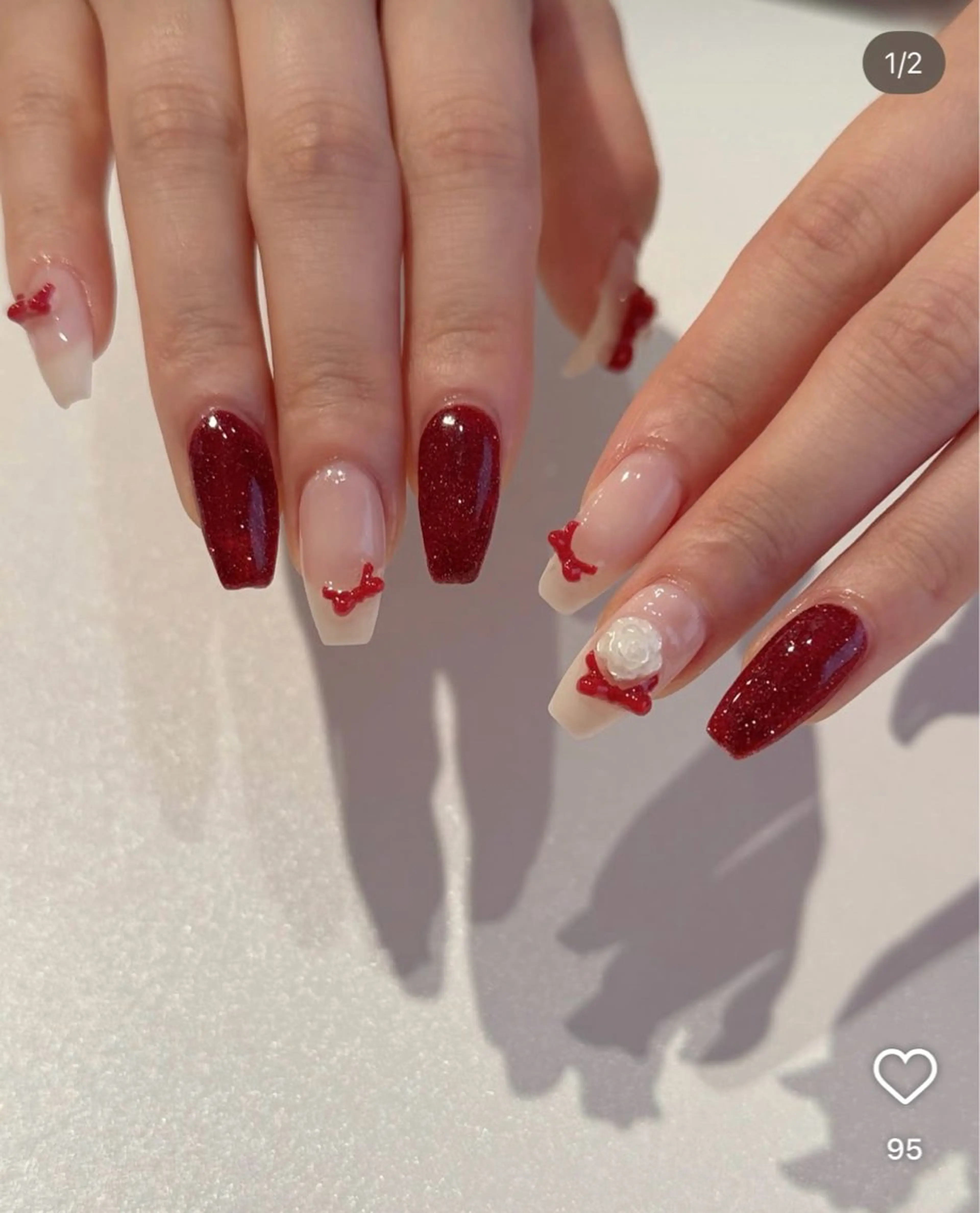 ネイル アートネイル ジェルネイル ガーリー キラキラネイル Nihonthy Nail 新宿のネイルデザイン