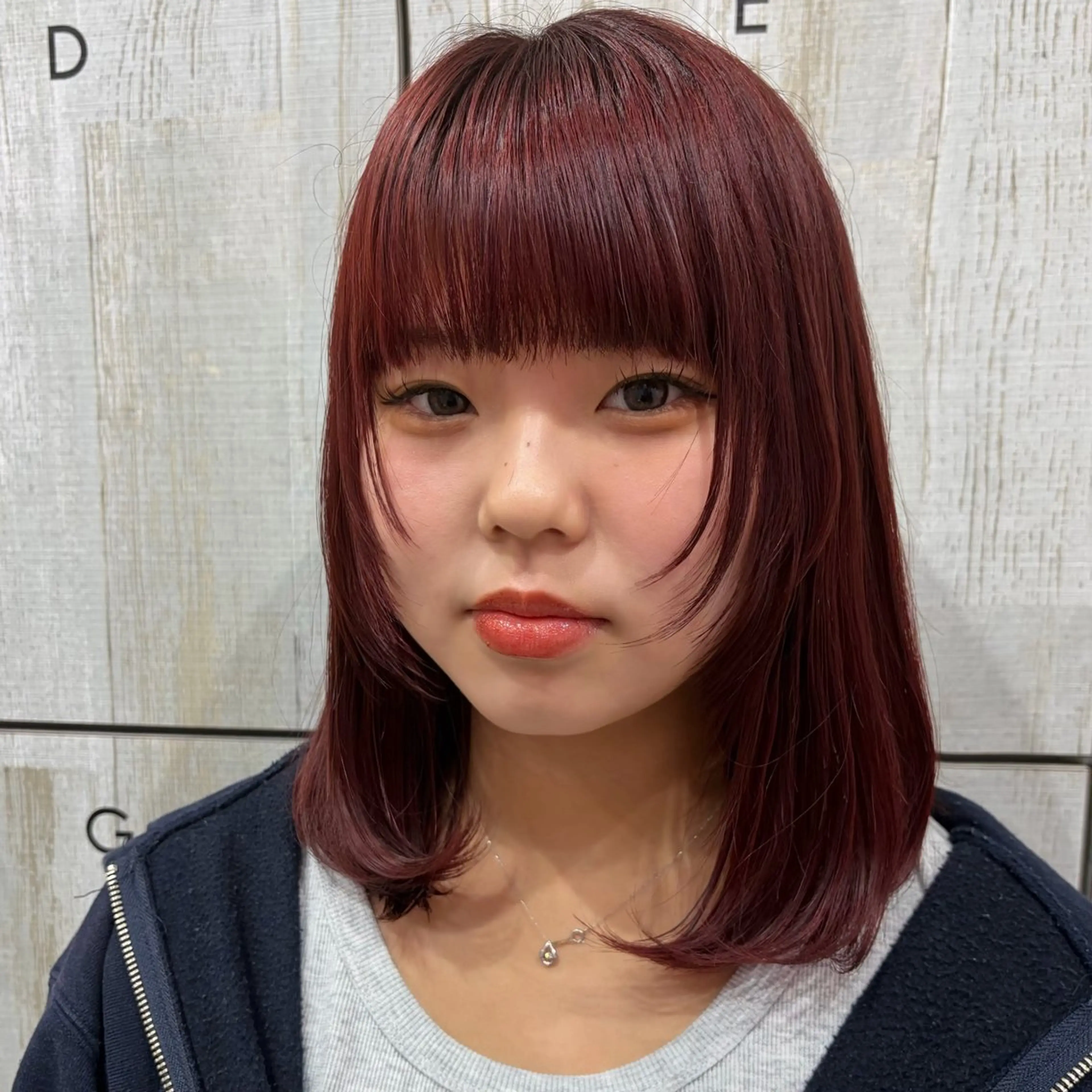 セミロング 顔まわりレイヤー 顔周りカット レイヤーカット 奈那美🌸 韓国ヘア🌸透明感のヘアスタイル