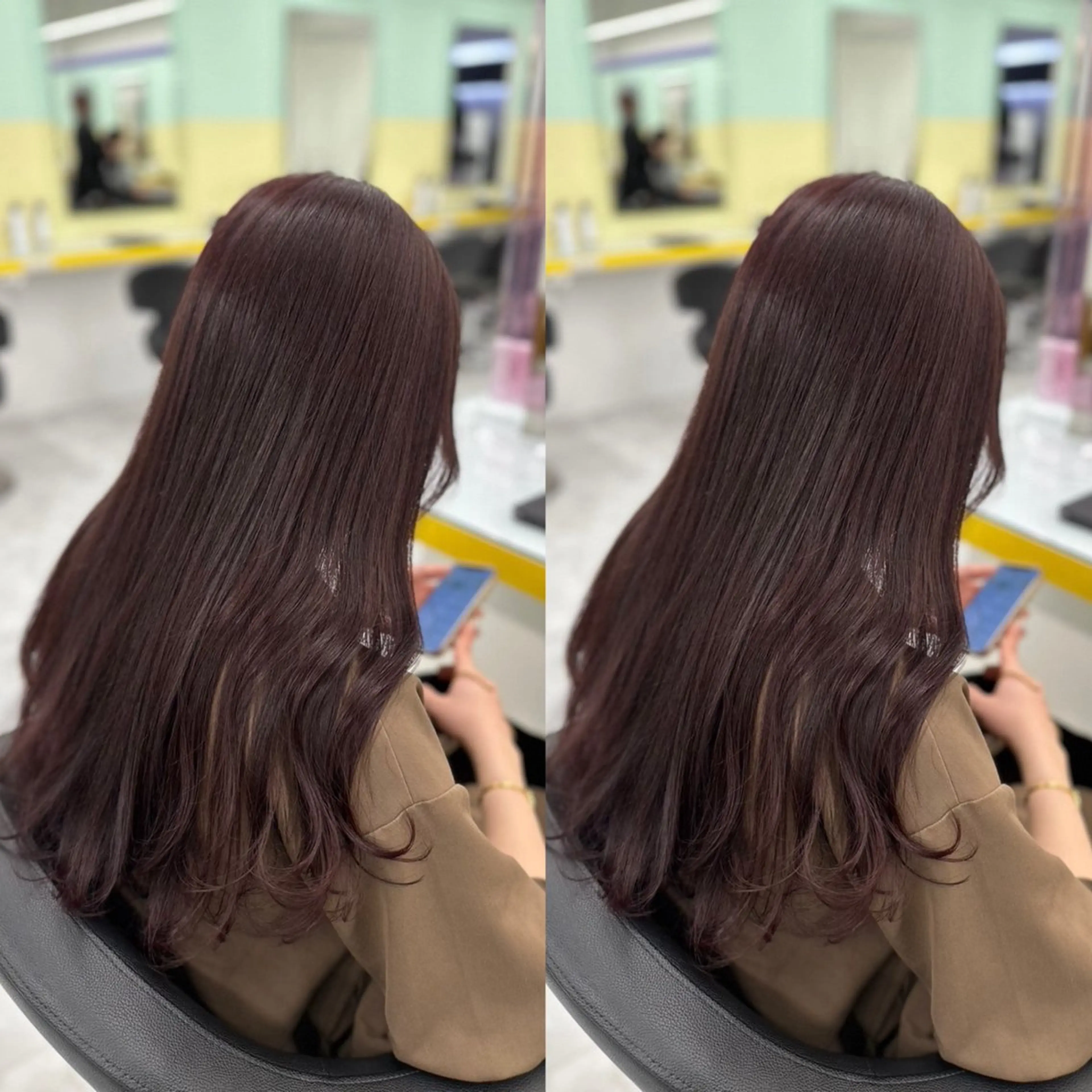 ロング まろっと艶感ブラウン ベージュ🤍まなかのヘアスタイル