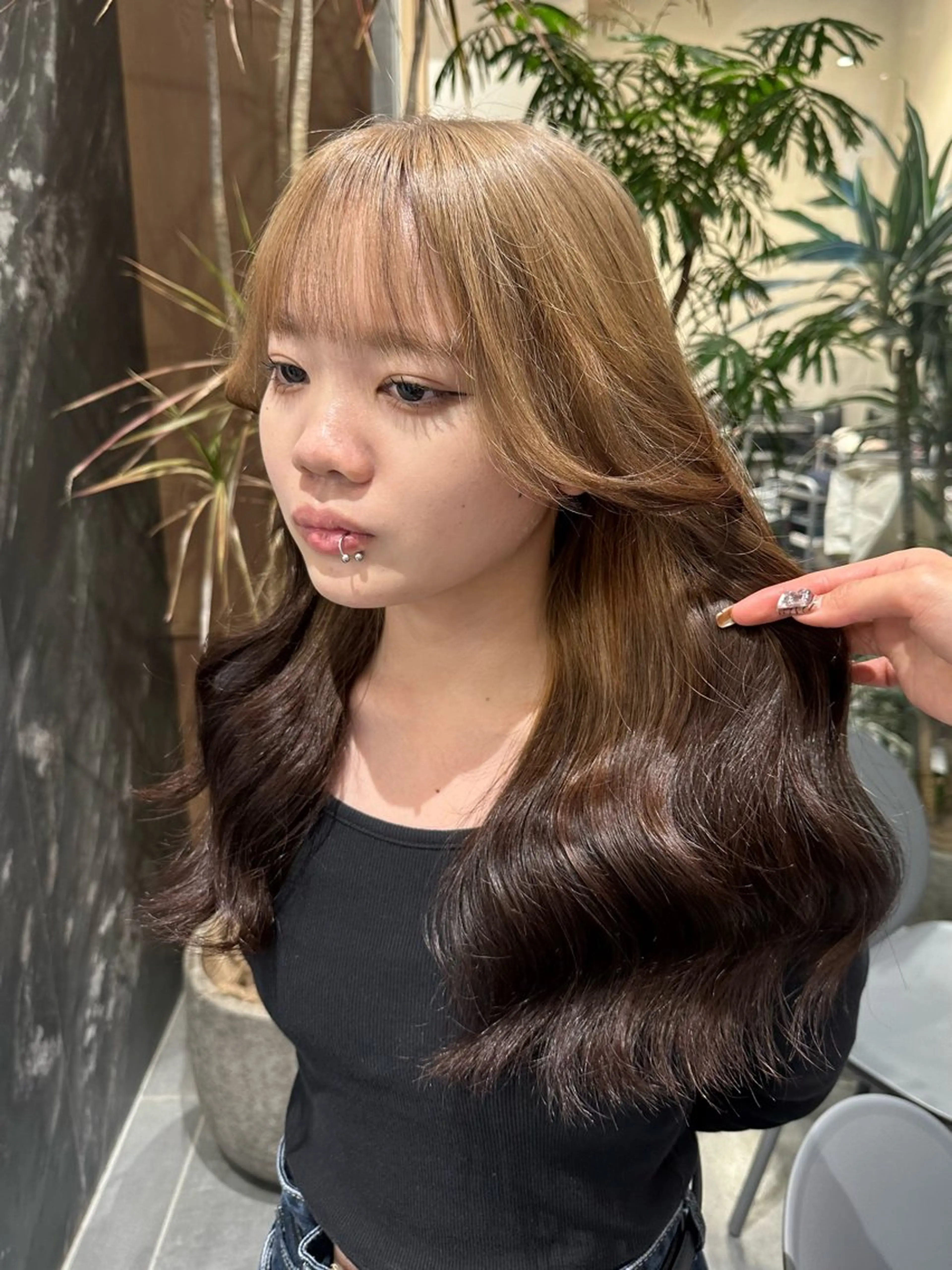 ロング カラー ブリーチ ブラウンカラー ケアブリーチ ダブルカラー ハイトーンカラー ヘアカラー トリートメント 💋ハイトーンデザイ ンヘア💋A'nyuのヘアスタイル