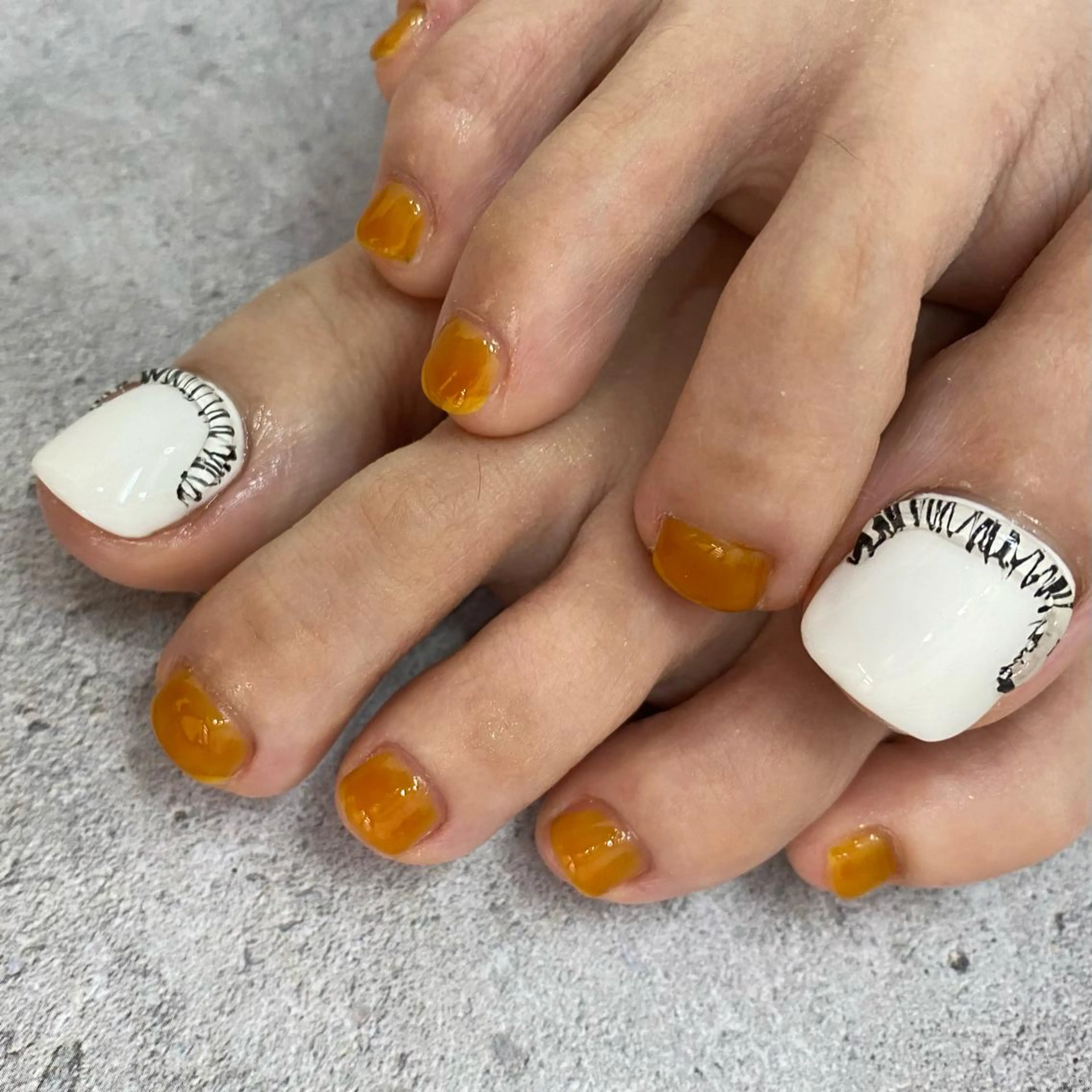 ネイル フットネイル nailsalon ∞ ﾐｶﾅﾙ ∞のネイルデザイン