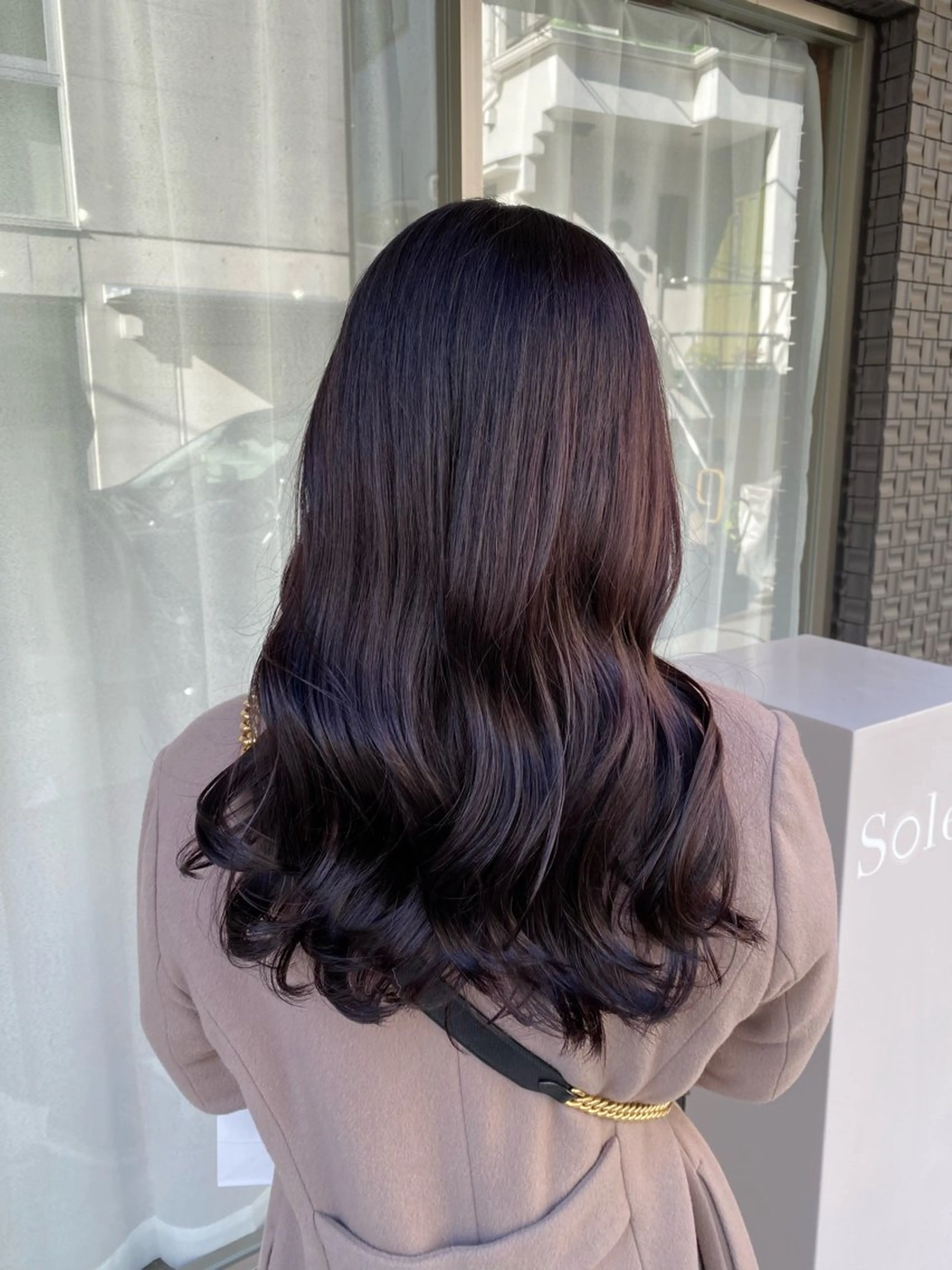 セミロング カラー グレージュ ラベンダーカラー ラベンダーグレージュ ラベンダーグレー カット ヘアカラー トリートメント グレージュ/レイヤー /韓国ヘア/RISAのヘアスタイル