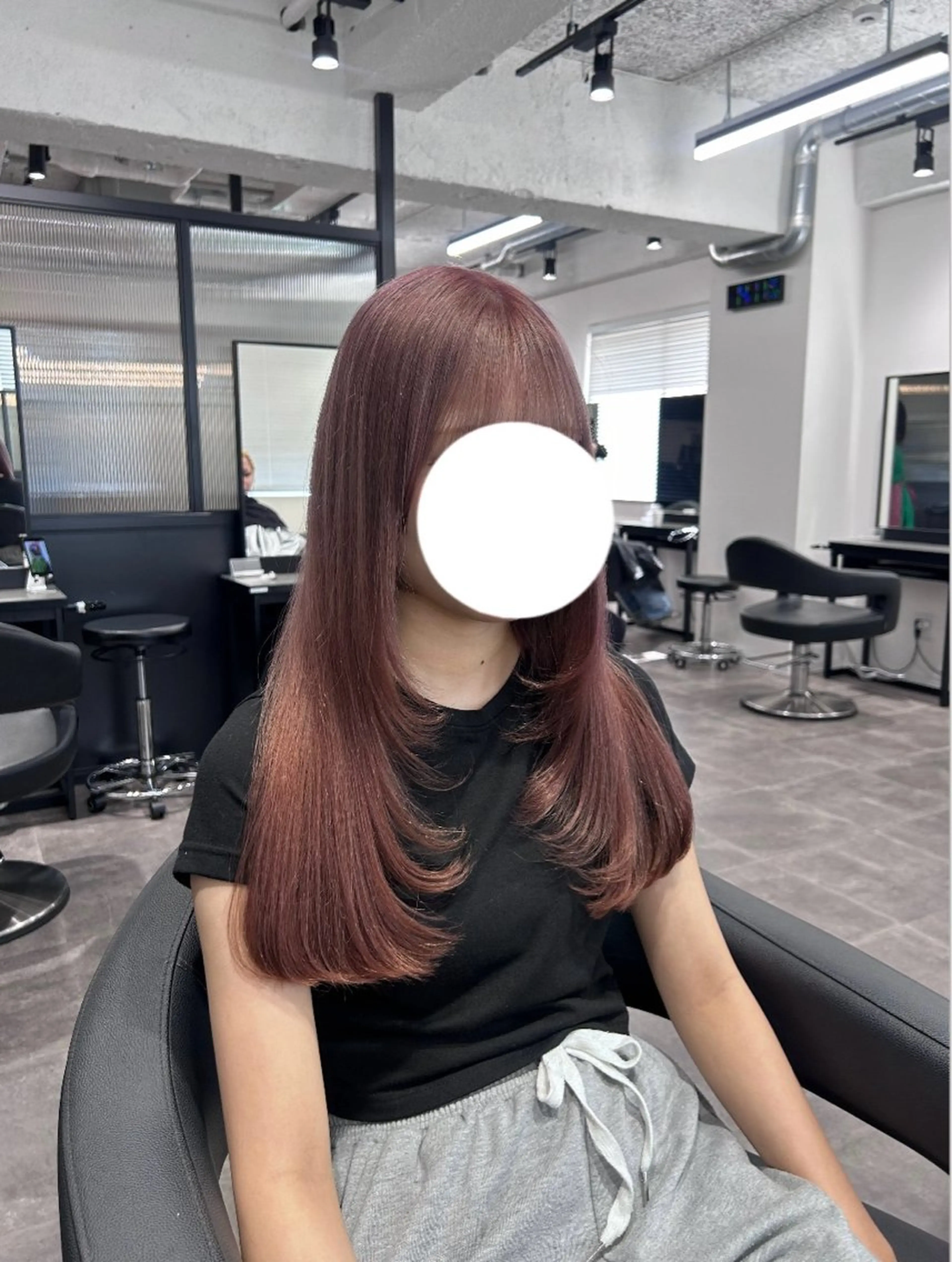 ロング カラー パーマ ヘアアレンジ キッズ ヘアカラー トリートメント ブリーチなしカラー/ ブラウン/レイヤーのヘアスタイル