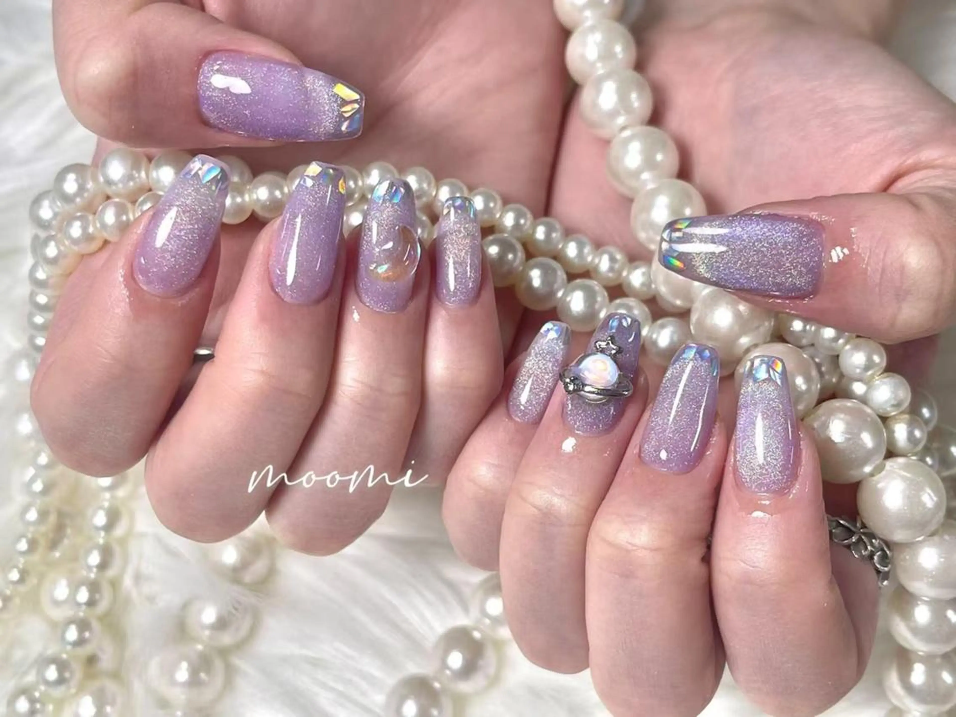 ネイル 長さ出し ジェルネイル グラデーション 韓国ネイル マグネットネイル moomi nail スカルプ専門のネイルデザイン