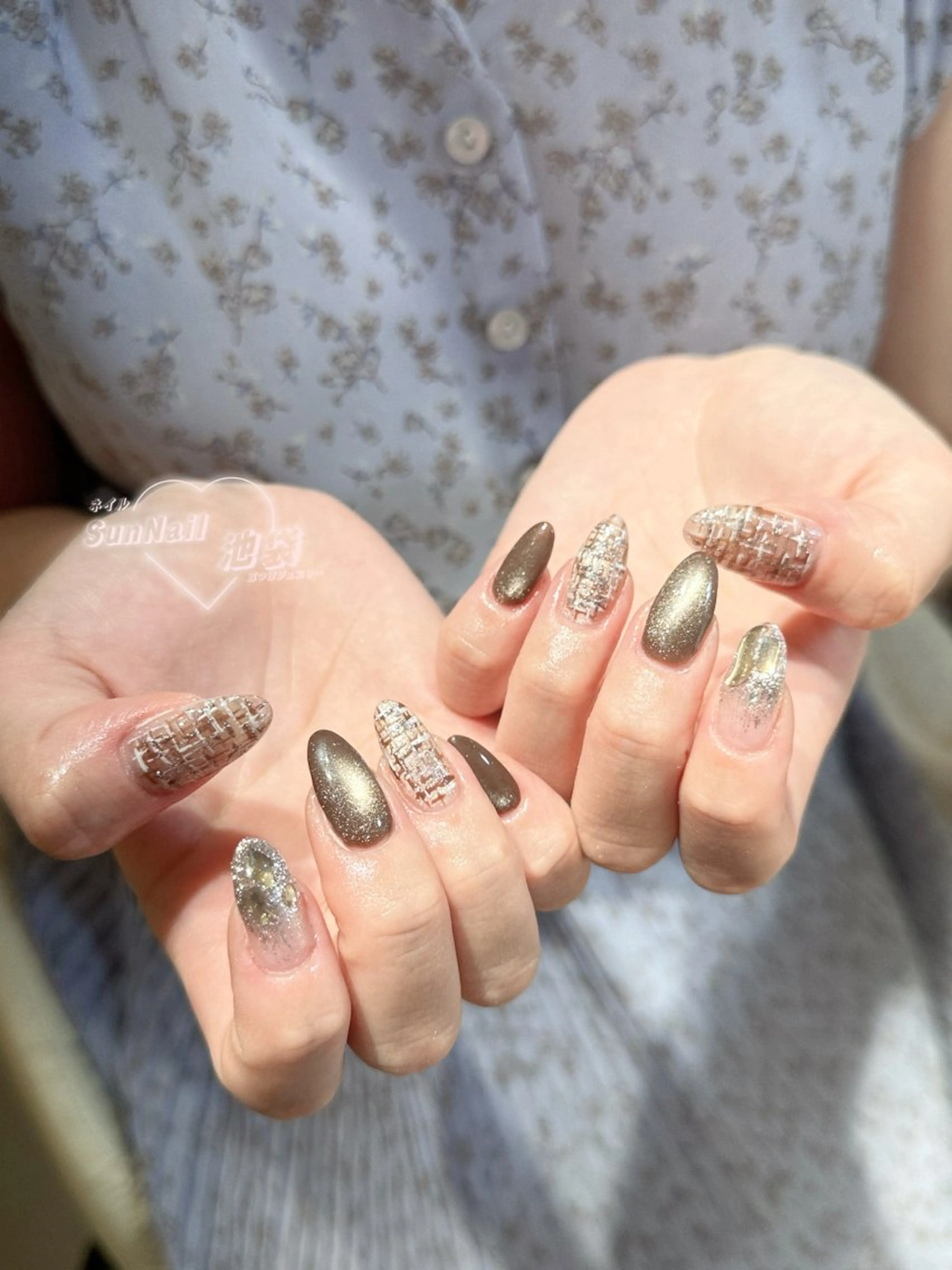 ネイル チークネイル 長さ出し フレンチネイル ガーリー 韓国ネイル ハンドネイル Sun Nail 池袋のエステ・リラクイメージ