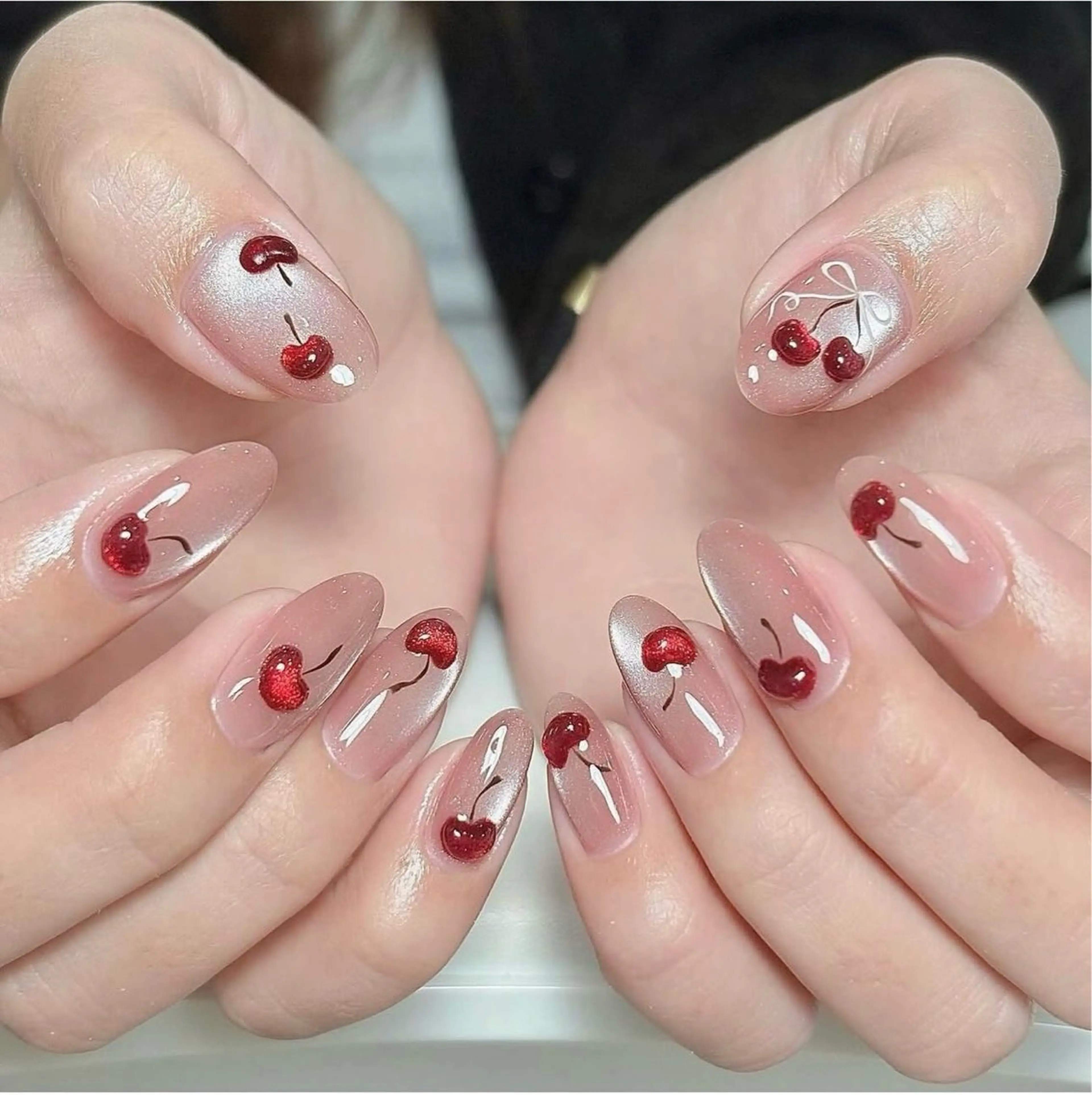 ネイル アートネイル チークネイル 氷ネイル・うるうるネイル 韓国ネイル マグネットネイル ハンドネイル NAILS168 新大久保店のネイルデザイン