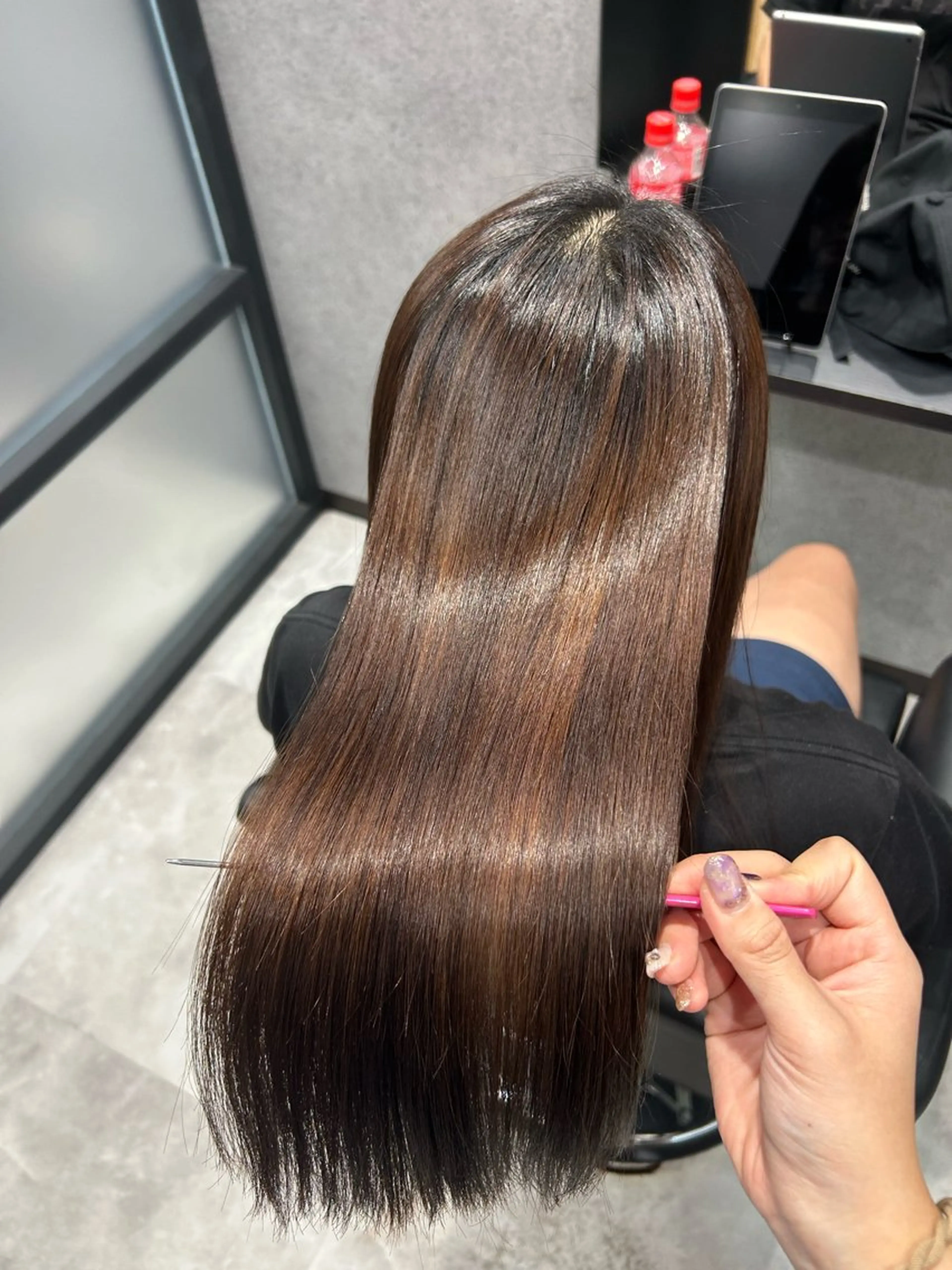 ロング 縮毛矯正 佐野 彩音のヘアスタイル