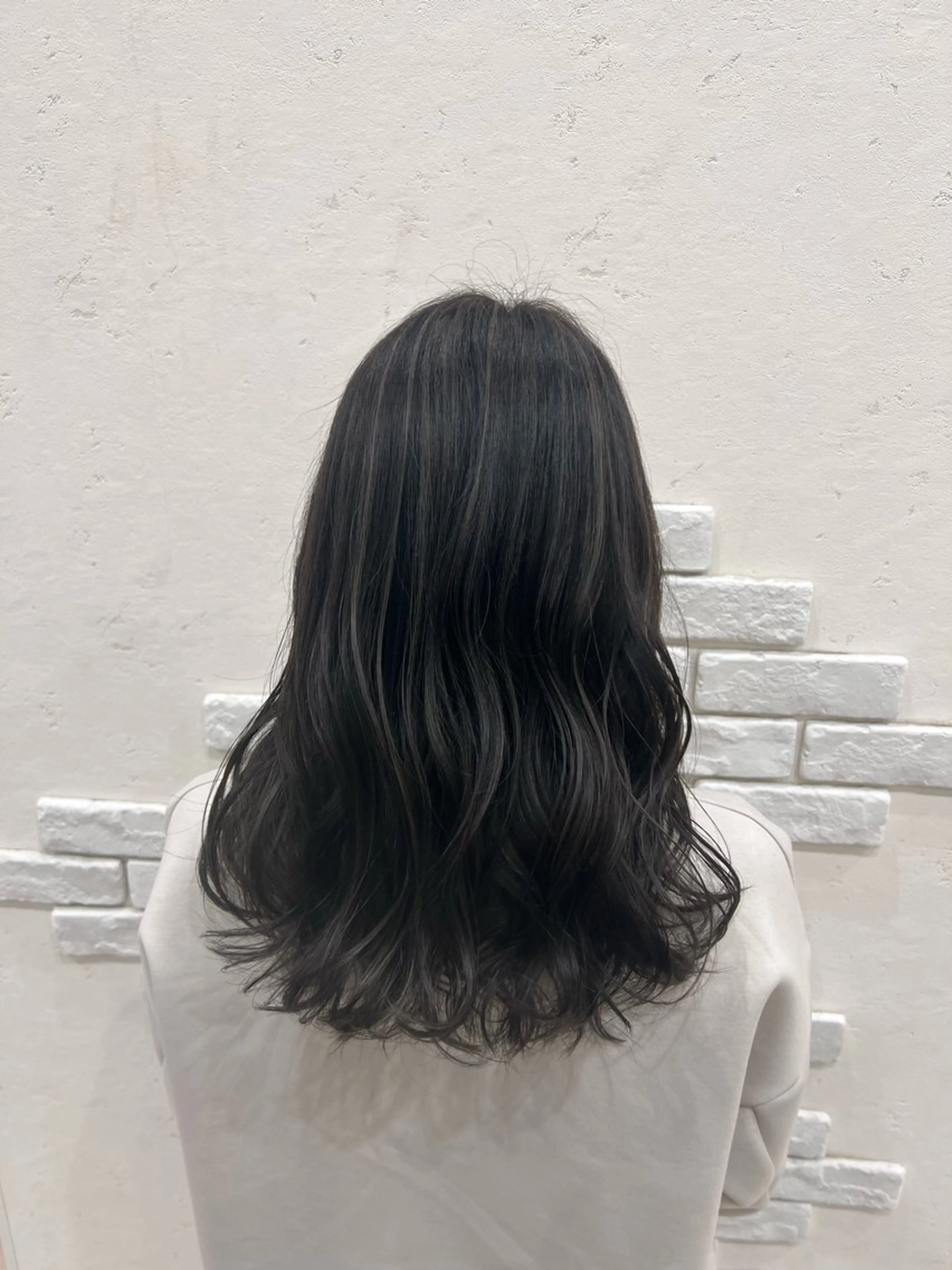 セミロング カラー ヘアカラー 太白区/白髪ぼかし ハイライト/千葉達人のヘアスタイル