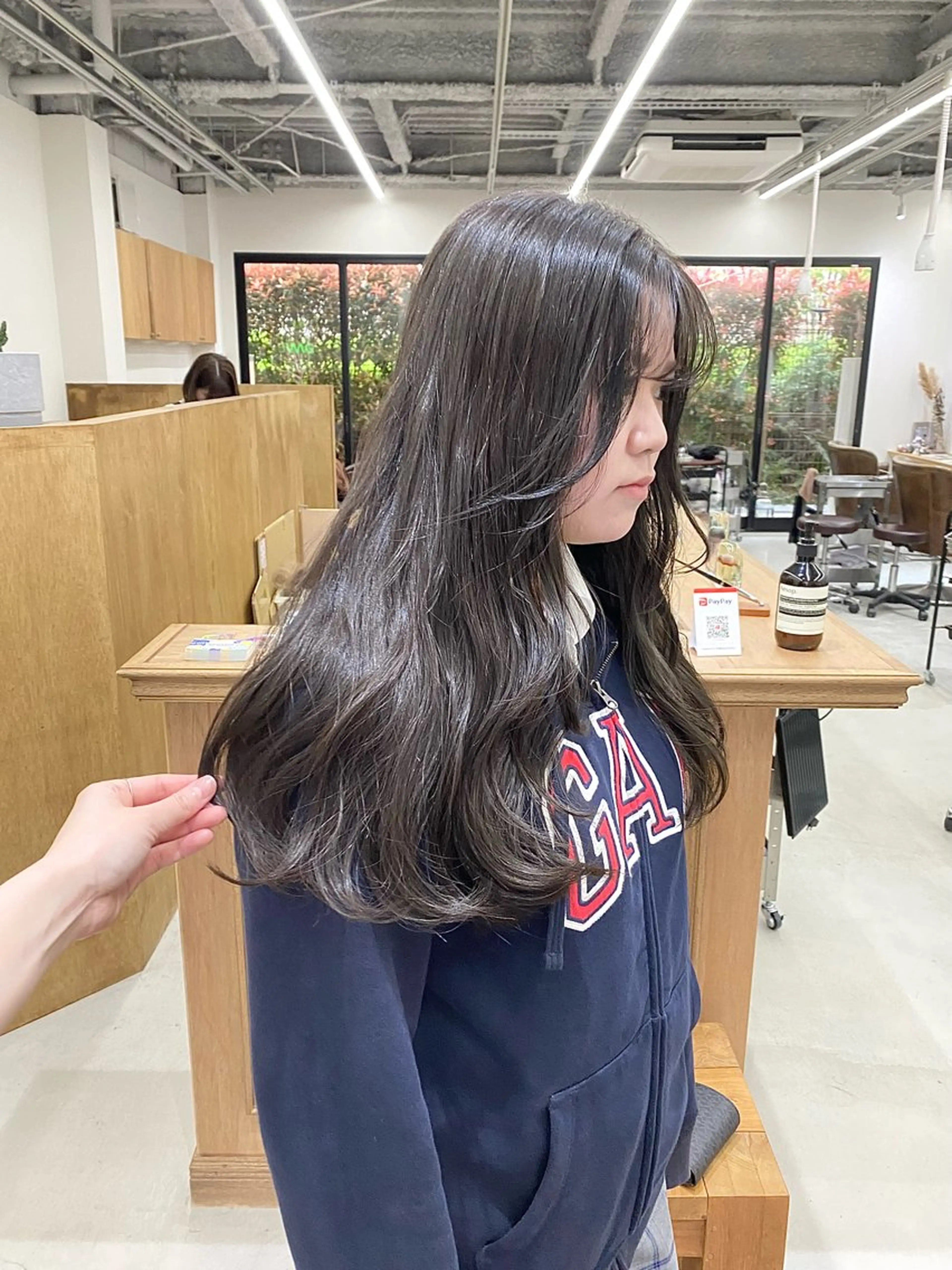 ロング カラー ヘアアレンジ カット ヘアカラー トリートメント ハル🌸柔色/ ブリーチなし/艶髪のヘアスタイル