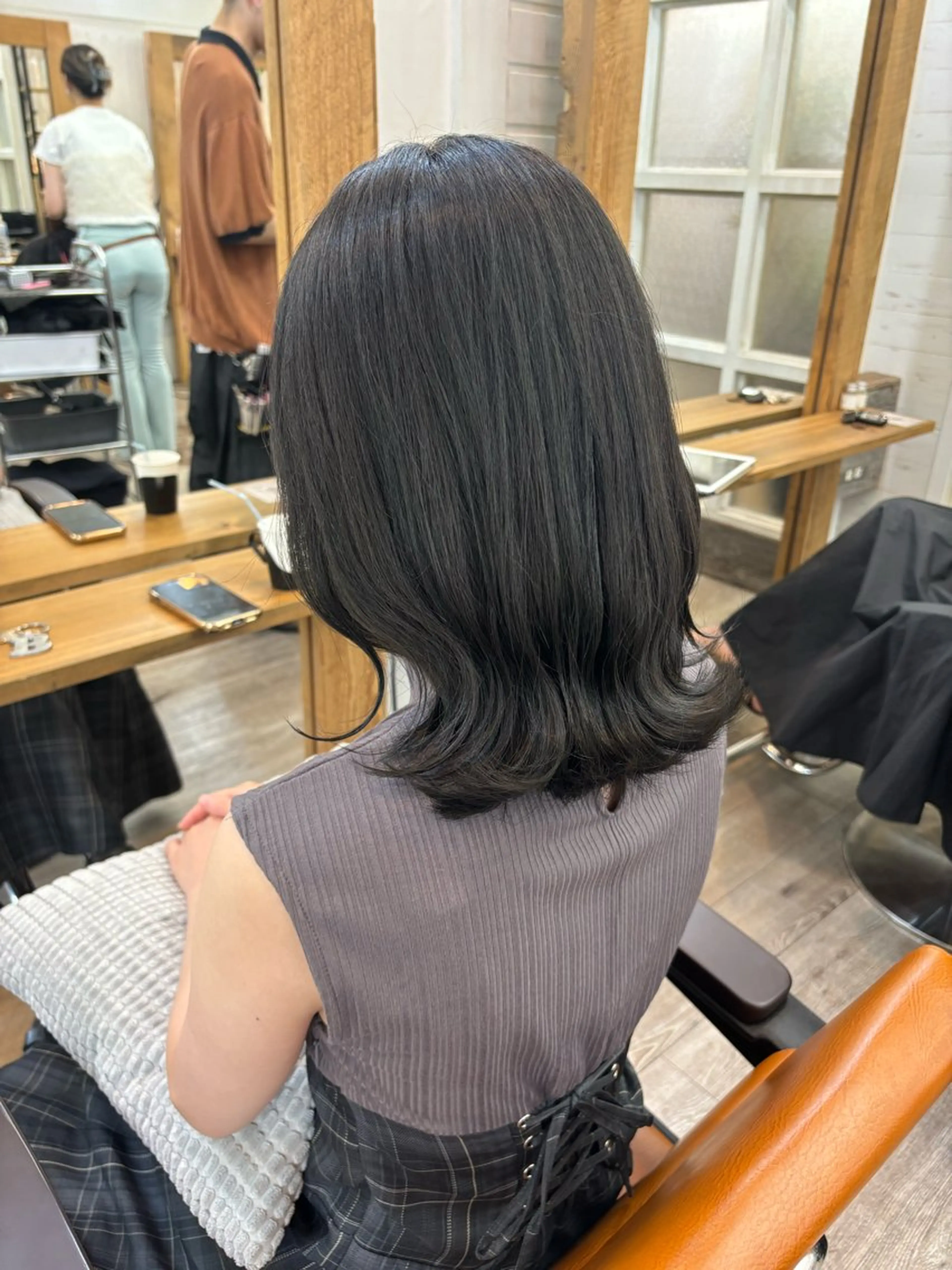 ミディアム カラー 広島/ヘアセット /ベージュ/わかなのヘアスタイル