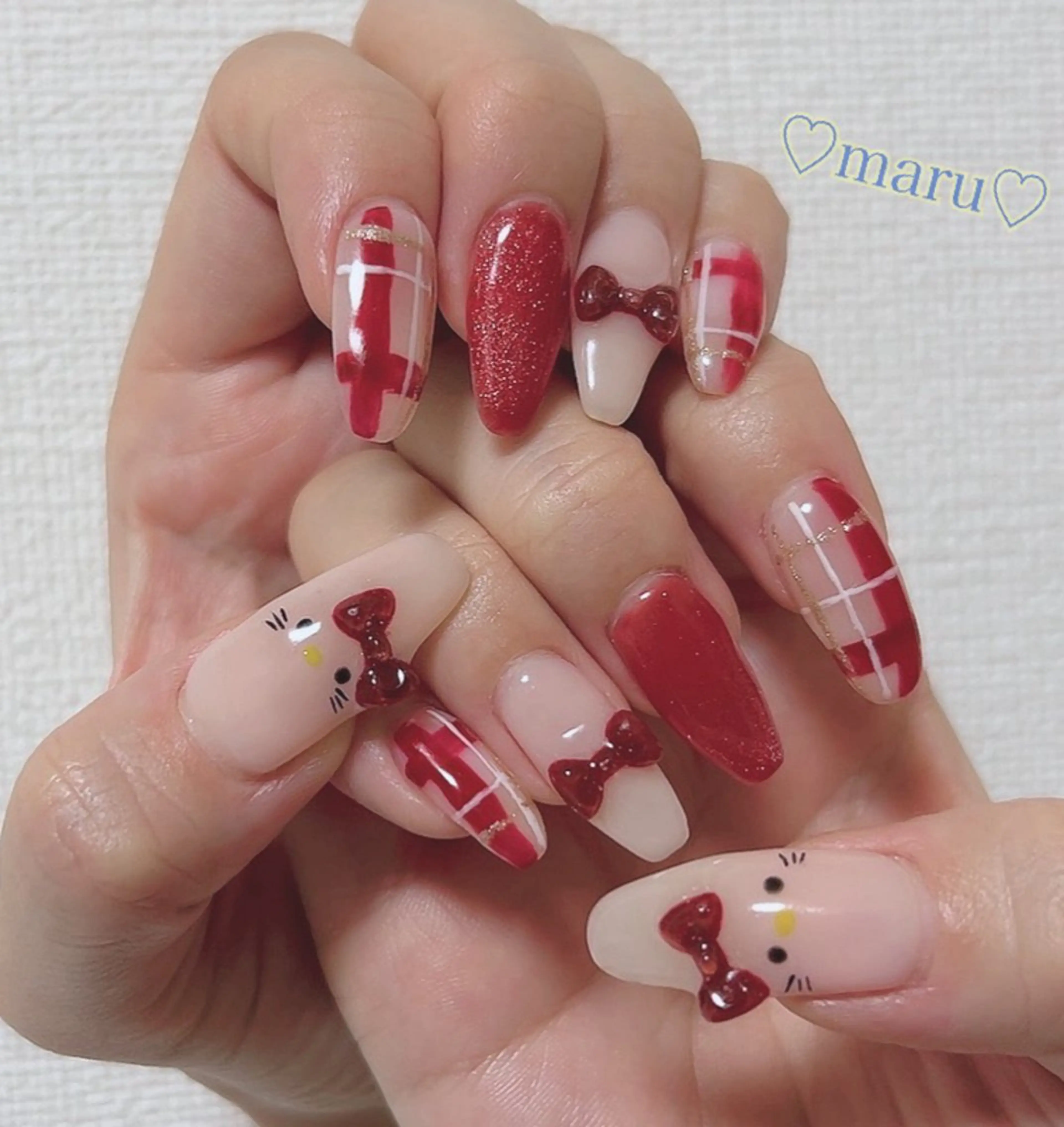 ネイル リボン ハンドネイル フットネイル まるみ♡7/1〜値上 げ致します(>_<)のその他イメージ