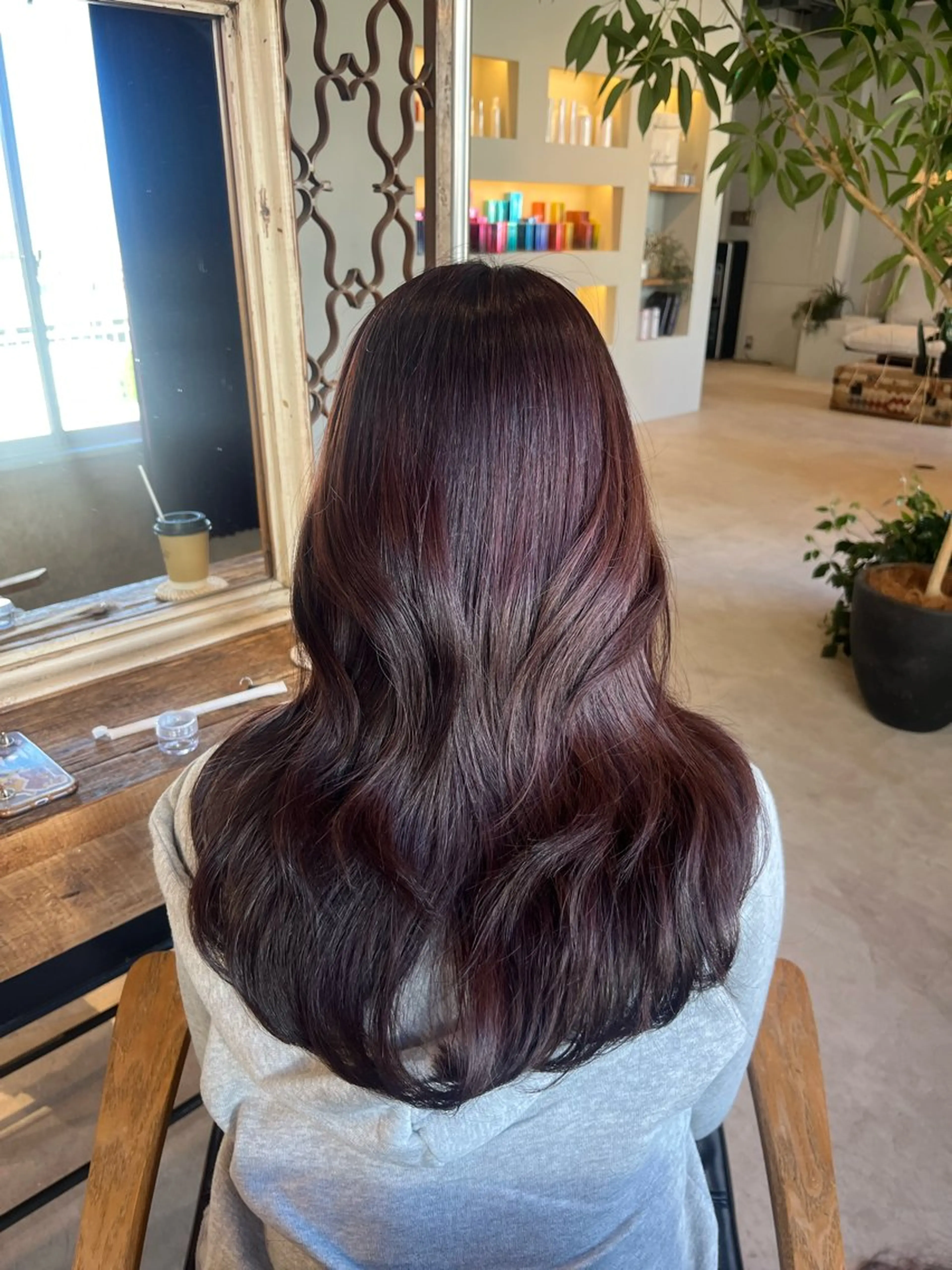 セミロング カット ヘアカラー スタジオノル パーマ🌀あやなのヘアスタイル