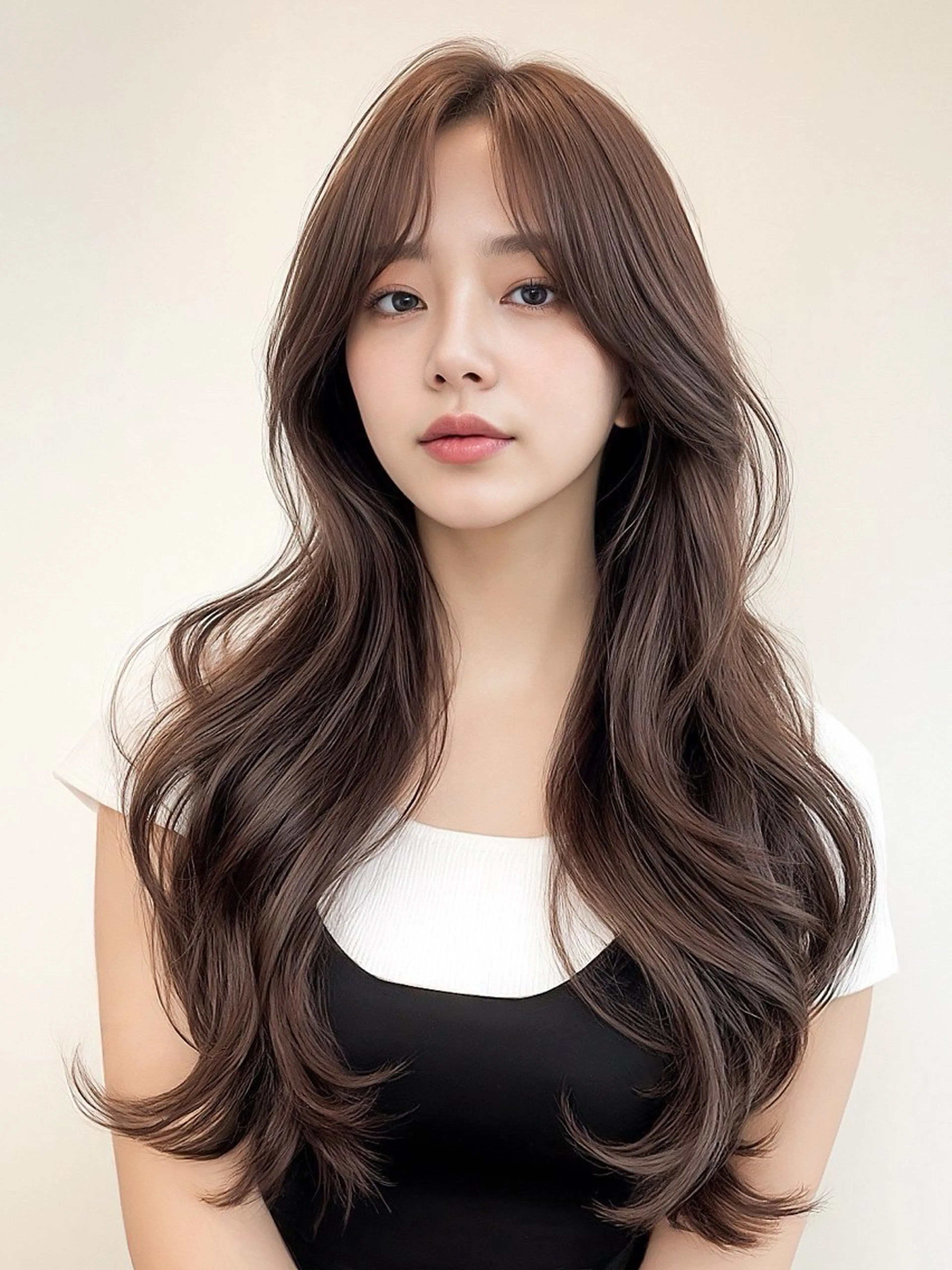 ロング カット ヘアカラー 縮毛矯正 トリートメント 髪質改善×韓国ヘア HIROのヘアスタイル