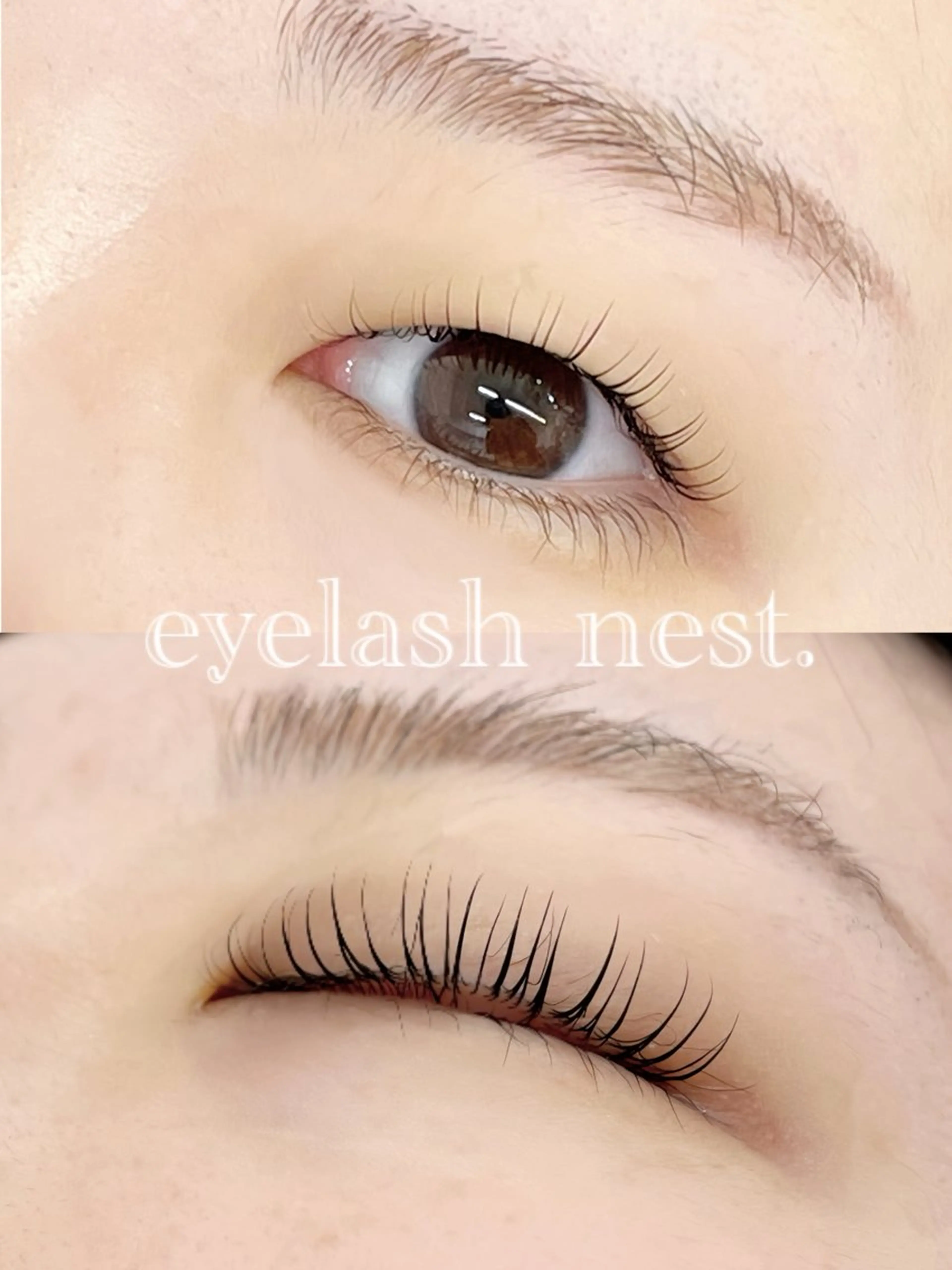 マツエク・マツパ 一重×まつ毛パーマ 🤍nest. エリ🤍のマツエク・マツパデザイン