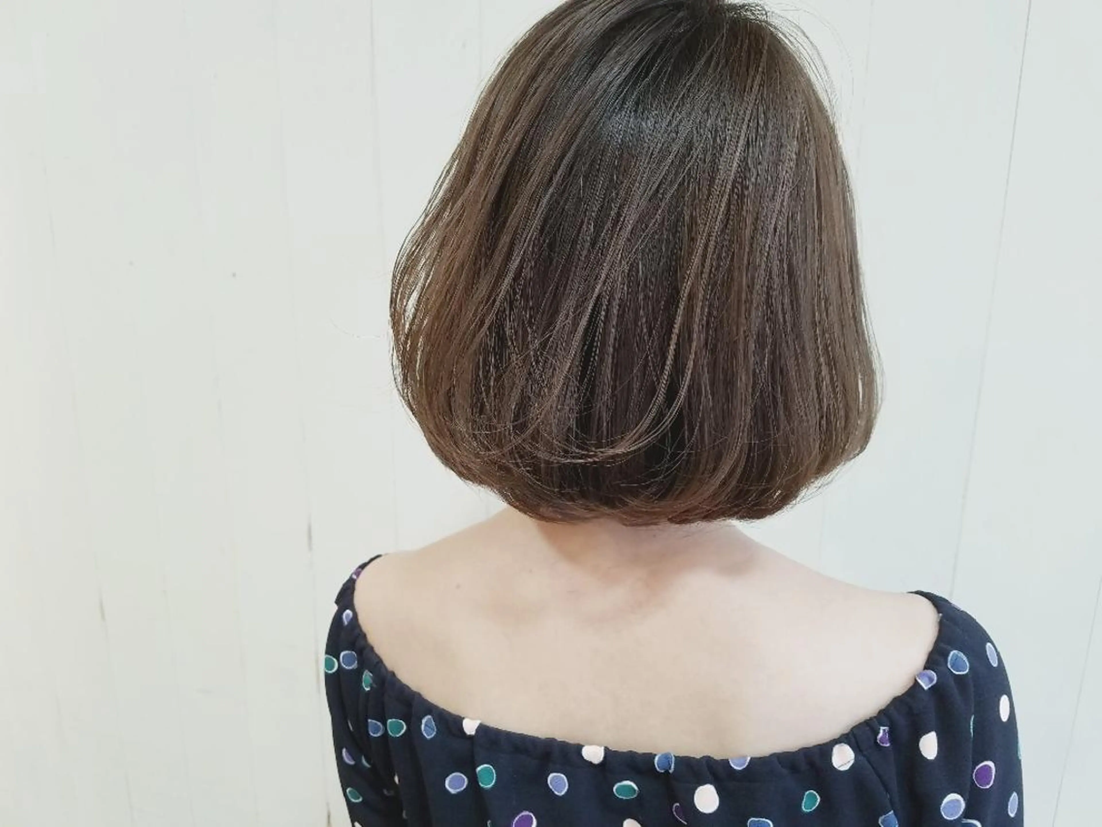 ショート カラー アッシュ アッシュブラウン ブラウンカラー ボブ imai /カット/パーマのヘアスタイル