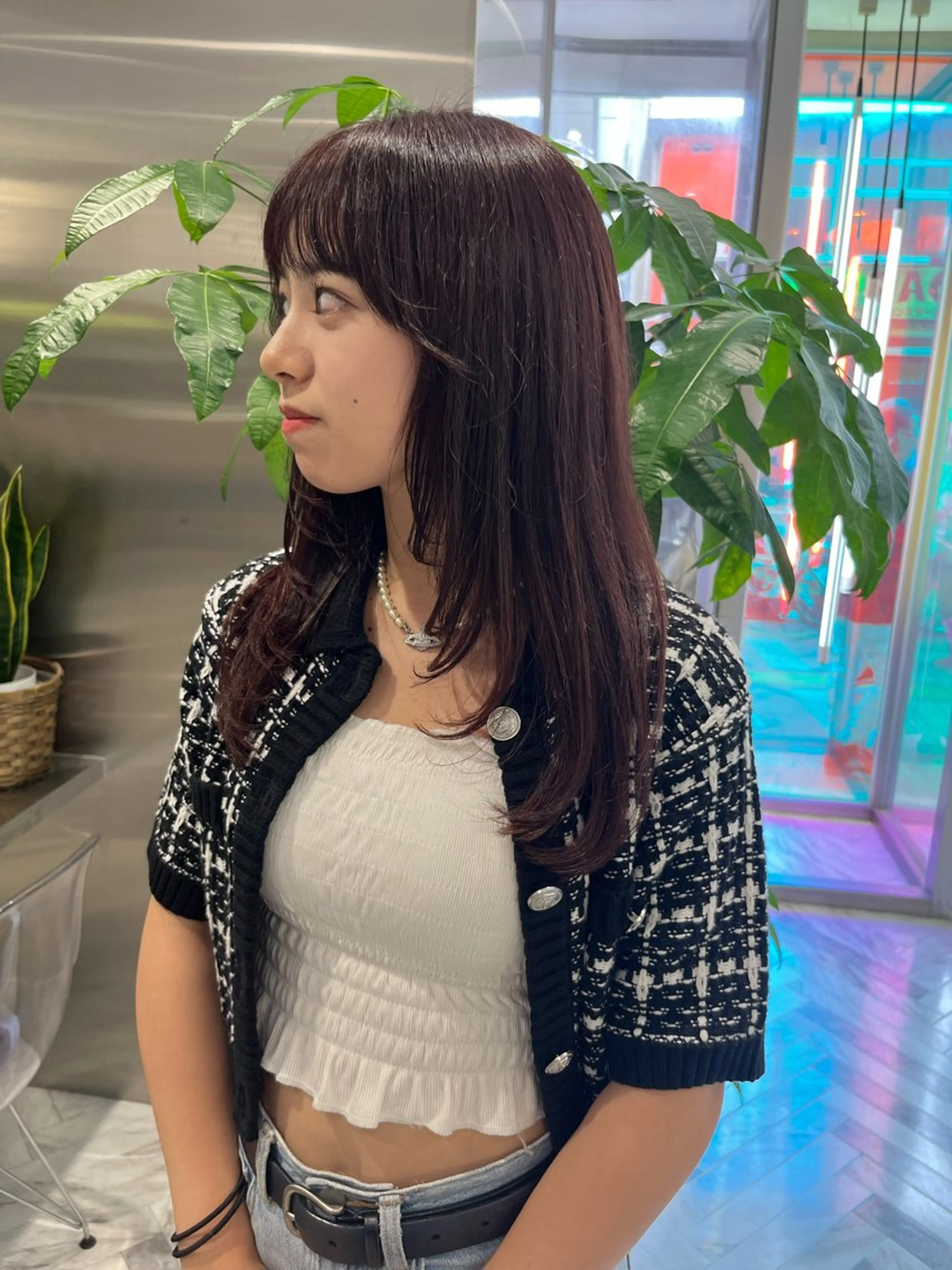 セミロング 平野 優奈のヘアスタイル