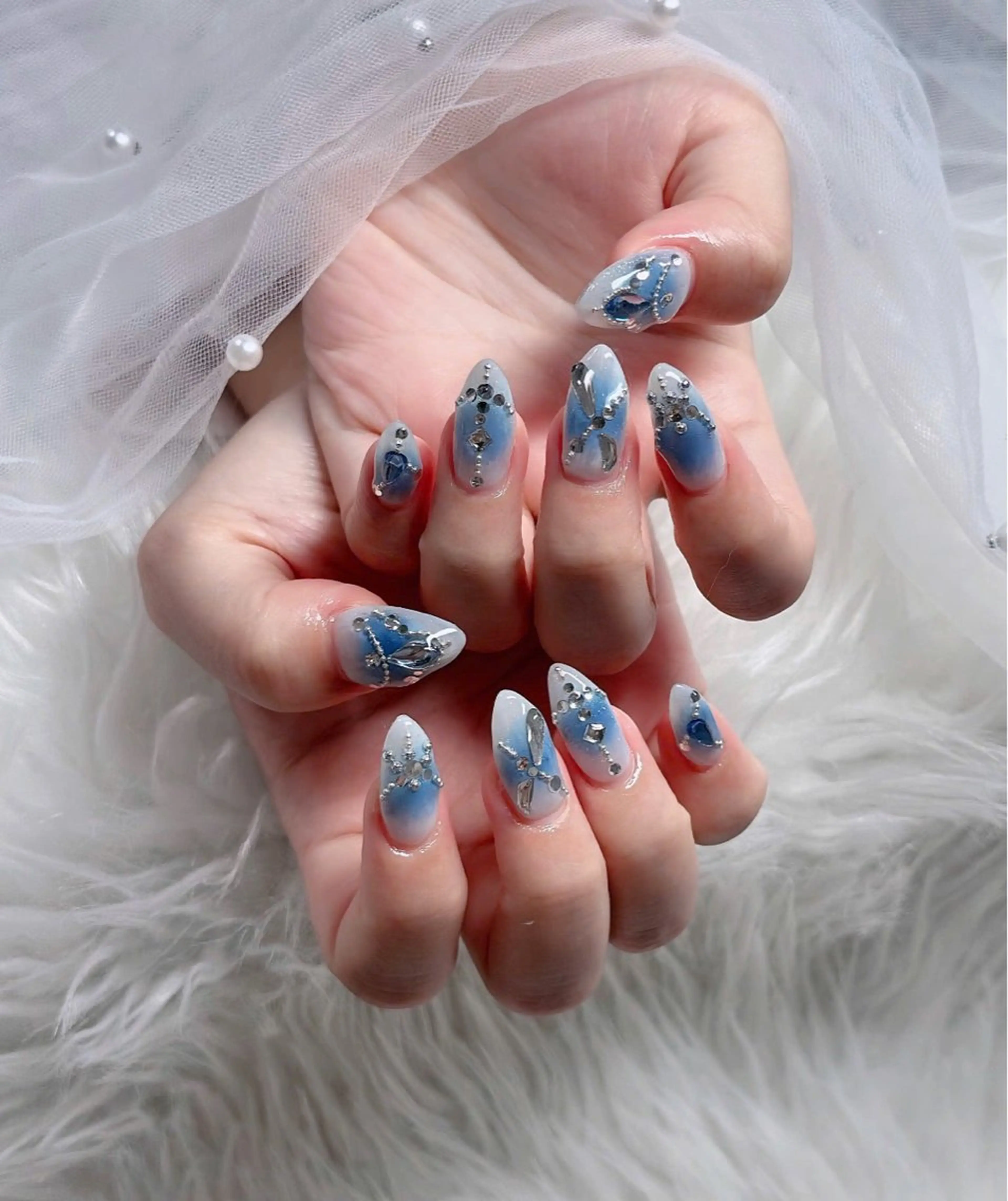 ネイル アートネイル 成人式 ジェルネイル ニュアンスネイル 夏ネイル ハンドネイル neco H.babynailのネイルデザイン