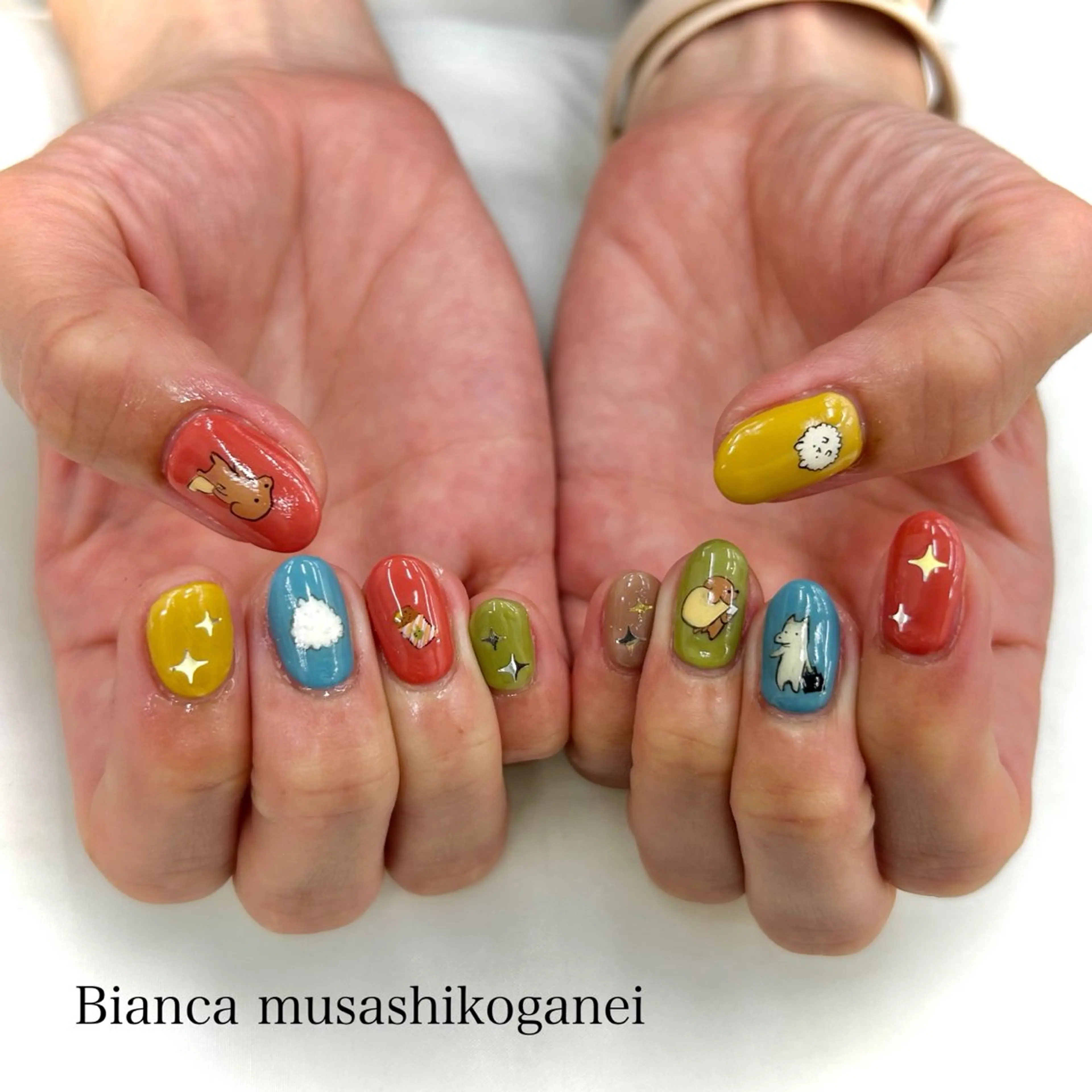 ネイル ハンドネイル Bianca 武蔵小金井　ほしののネイルデザイン