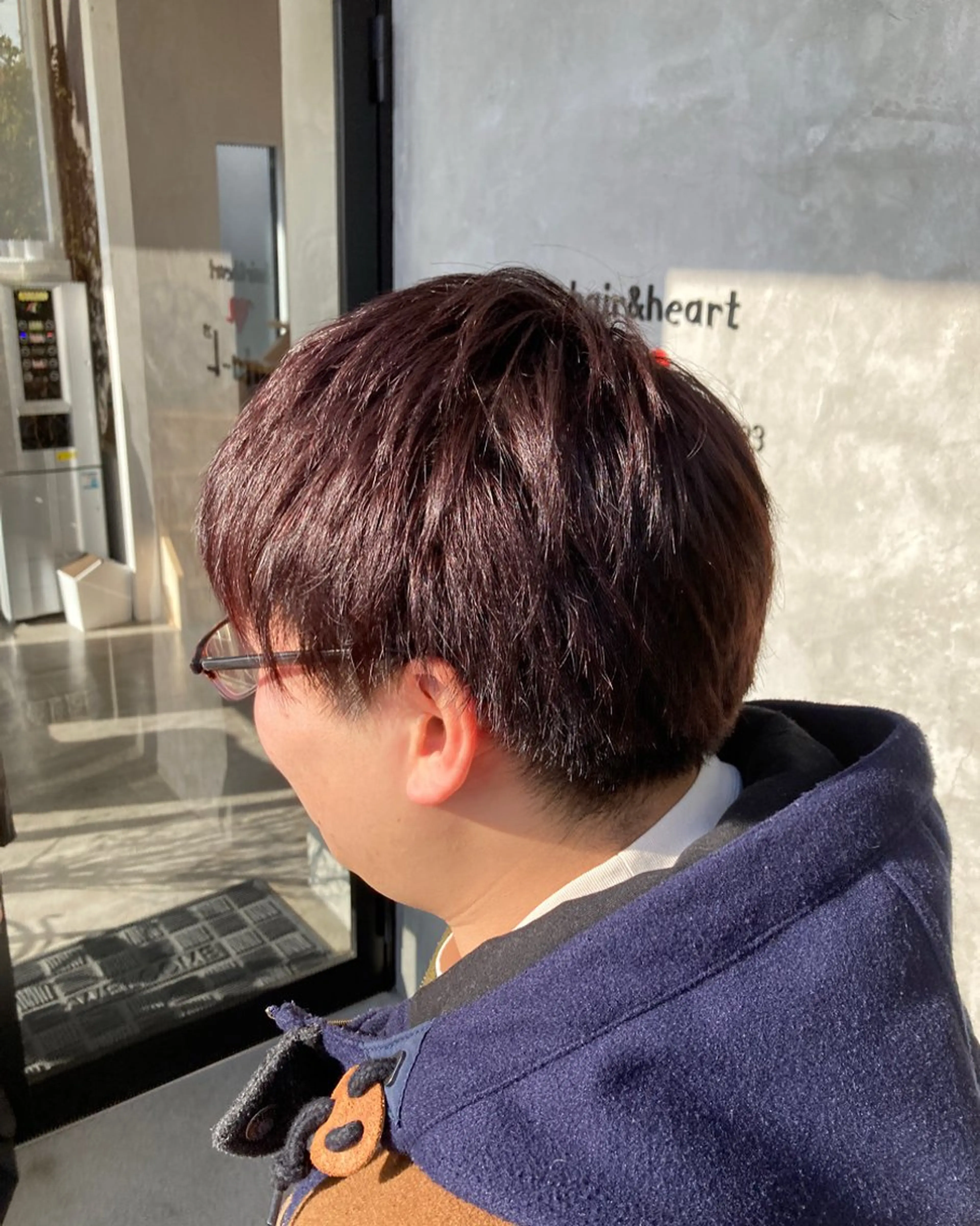 カラー メンズ レッドカラー 大西 瞭弘のヘアスタイル