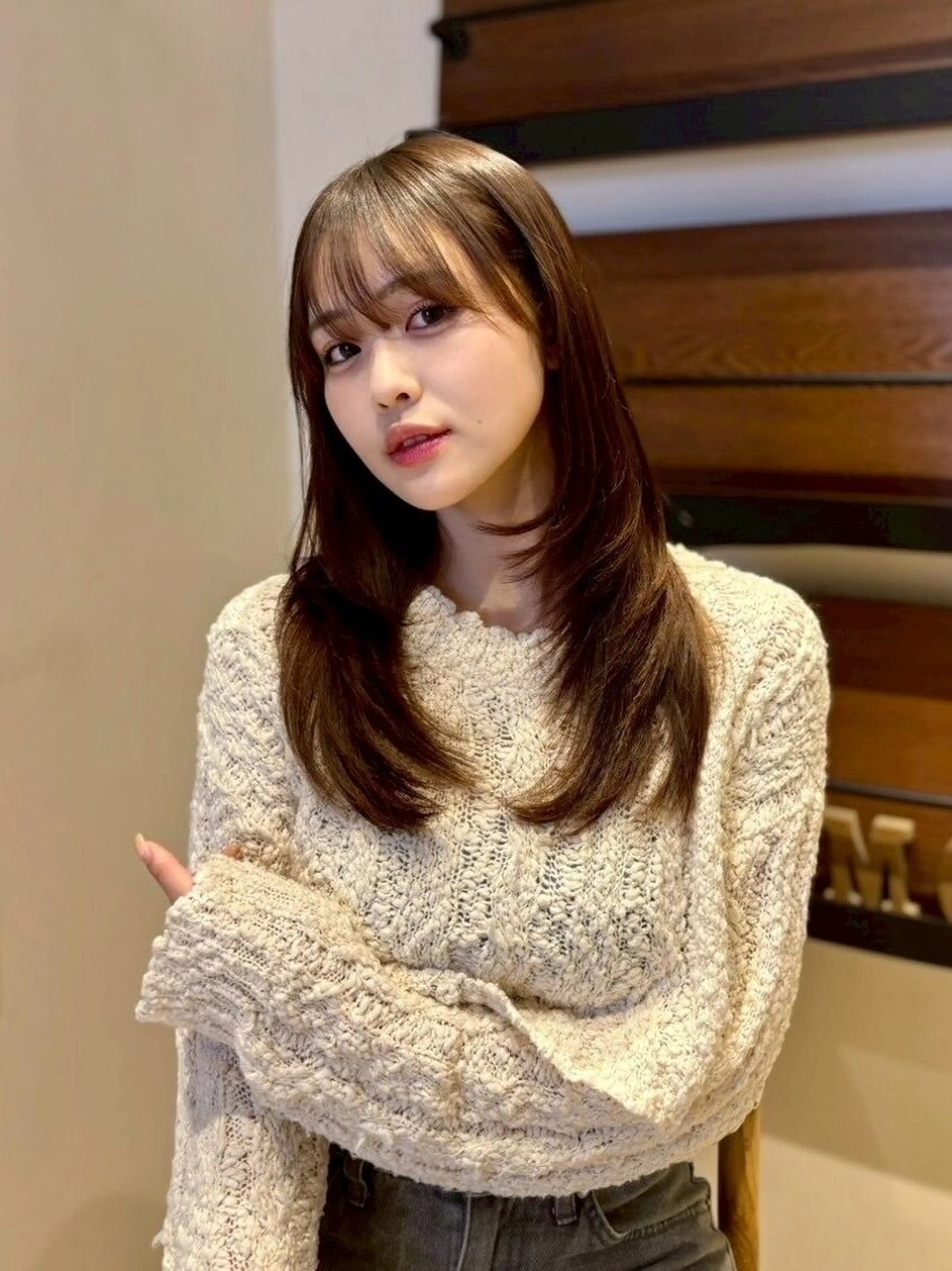 セミロング カット トリートメント Maison髪質改善 レイヤー/三宮のヘアスタイル