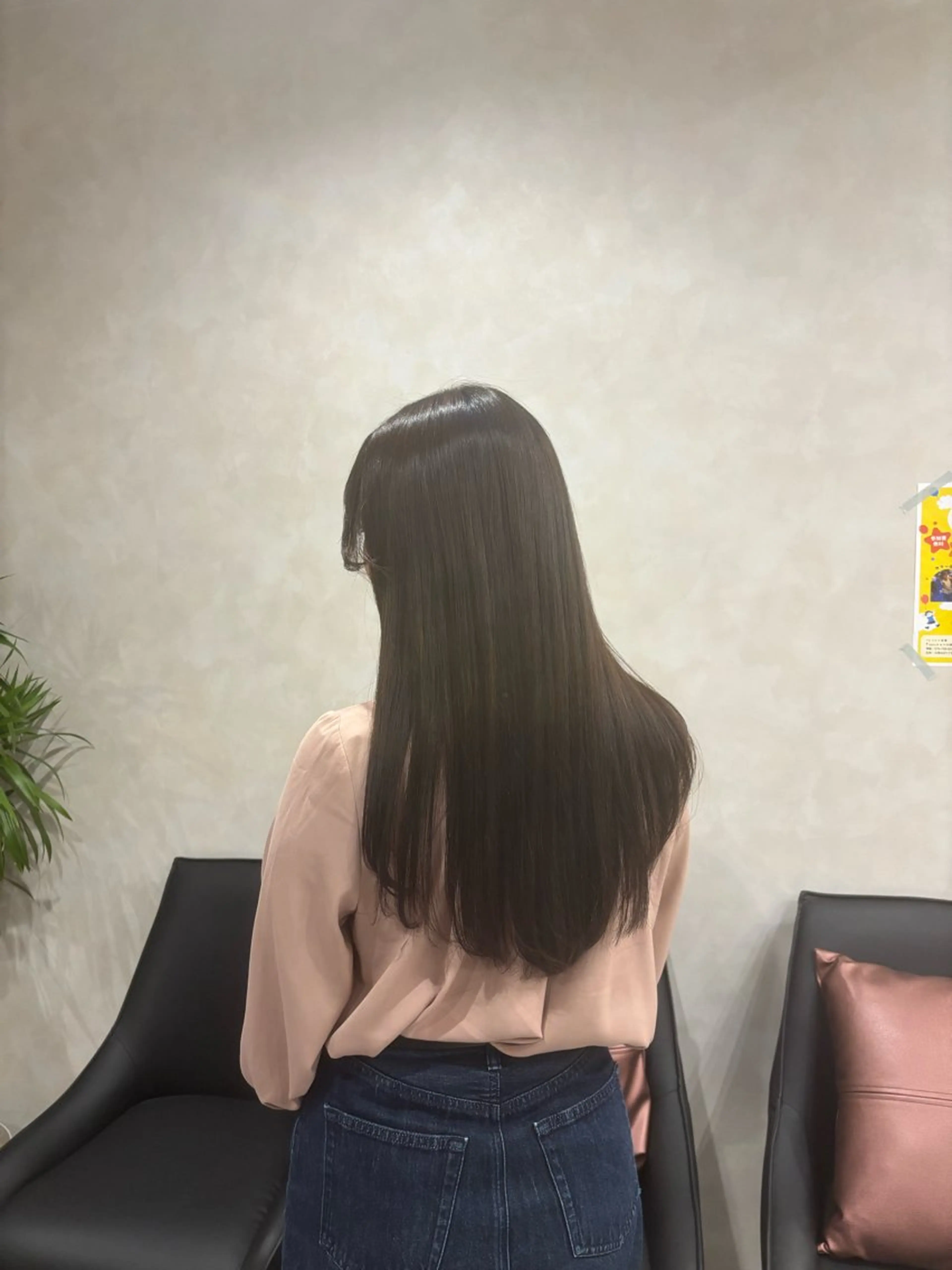 ロング 縮毛矯正 カット 縮毛矯正 築山 栞奈のヘアスタイル