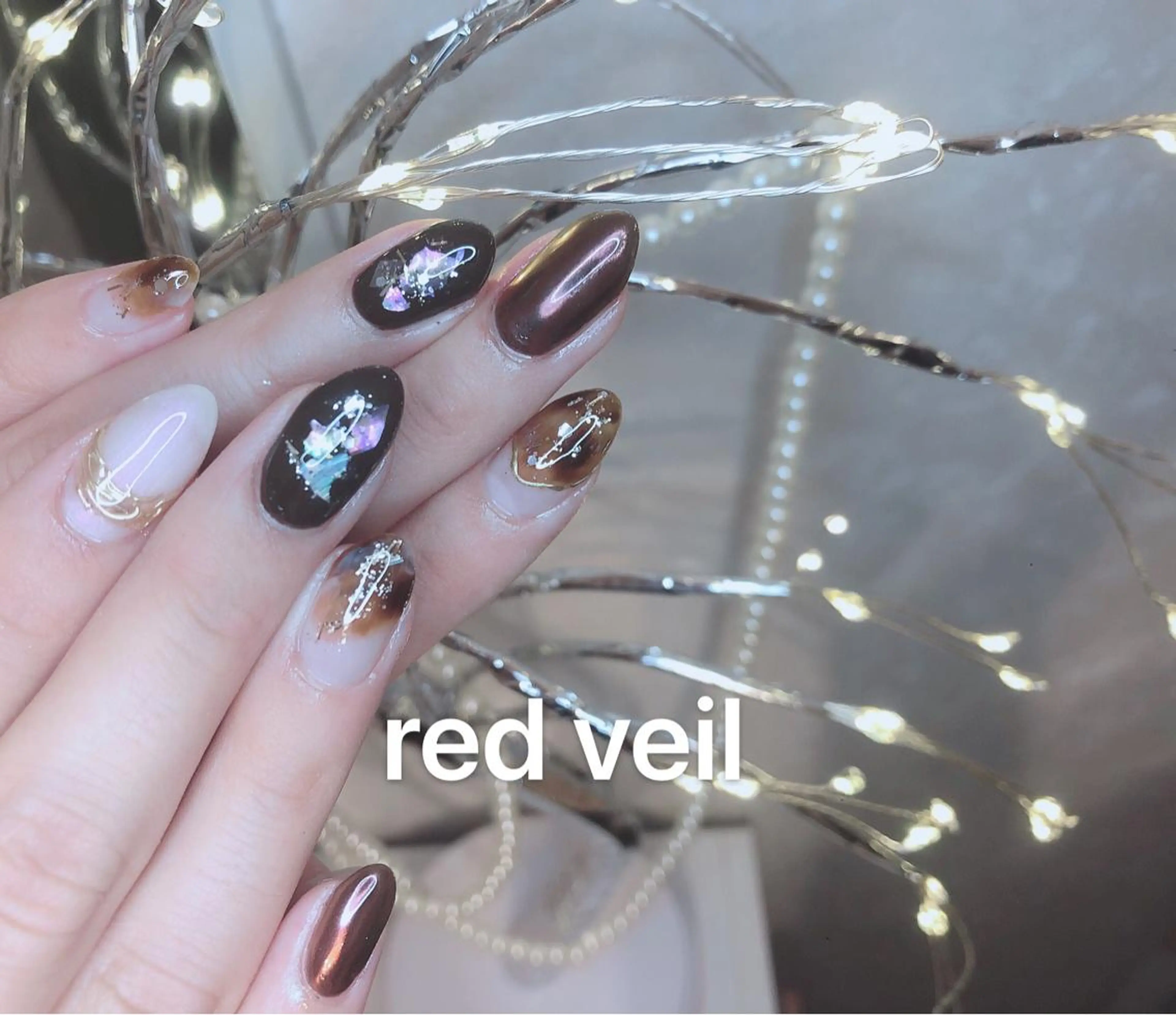 ミディアム ネイル 長さ出し専門 nynaのネイルデザイン