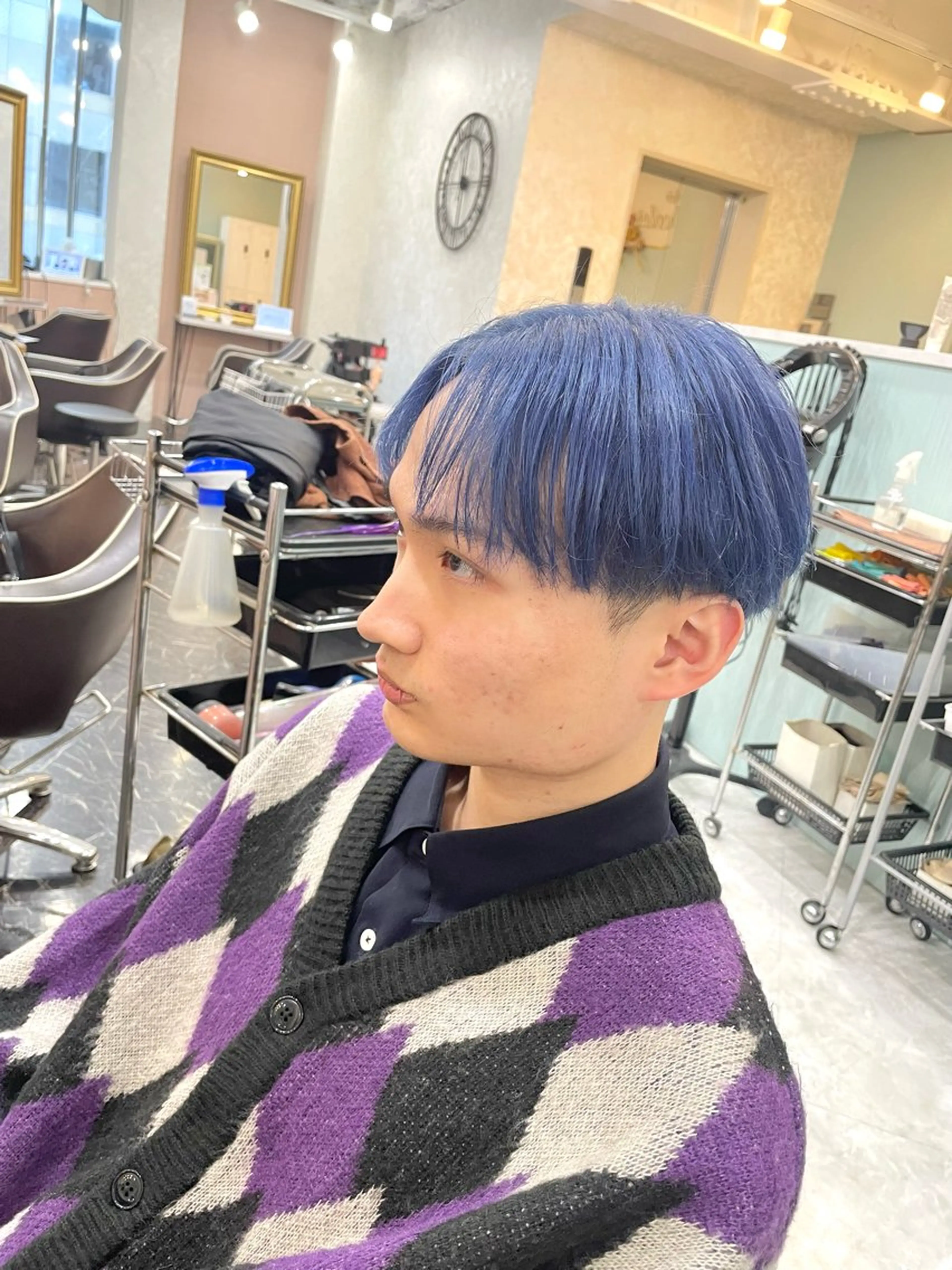 メンズ メンズブリーチ カット ヘアカラー 亀川蓮 Agu hairのヘアスタイル