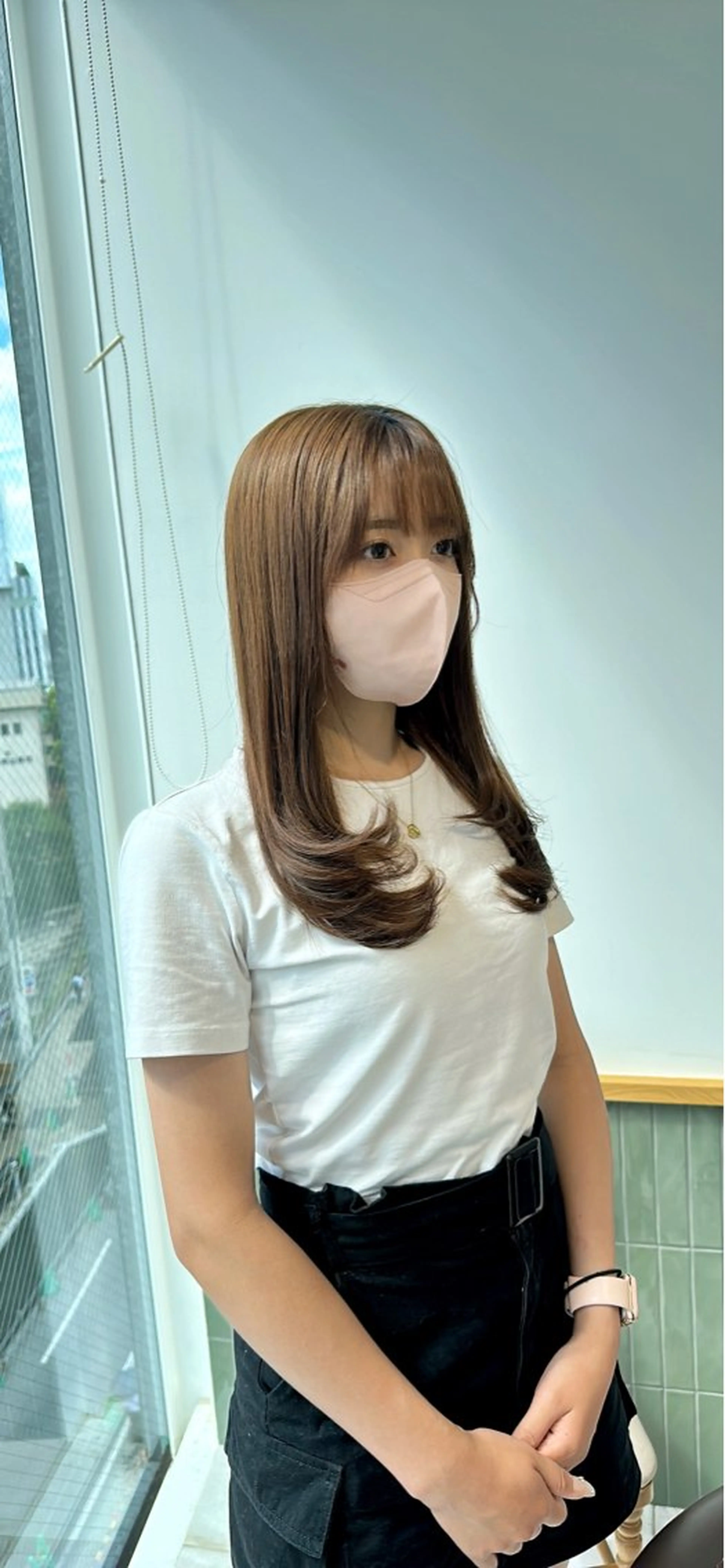 ミディアム カラー カット ヘアカラー トリートメント ブリーチなし/レイヤ ー特化🌈Tommyのヘアスタイル