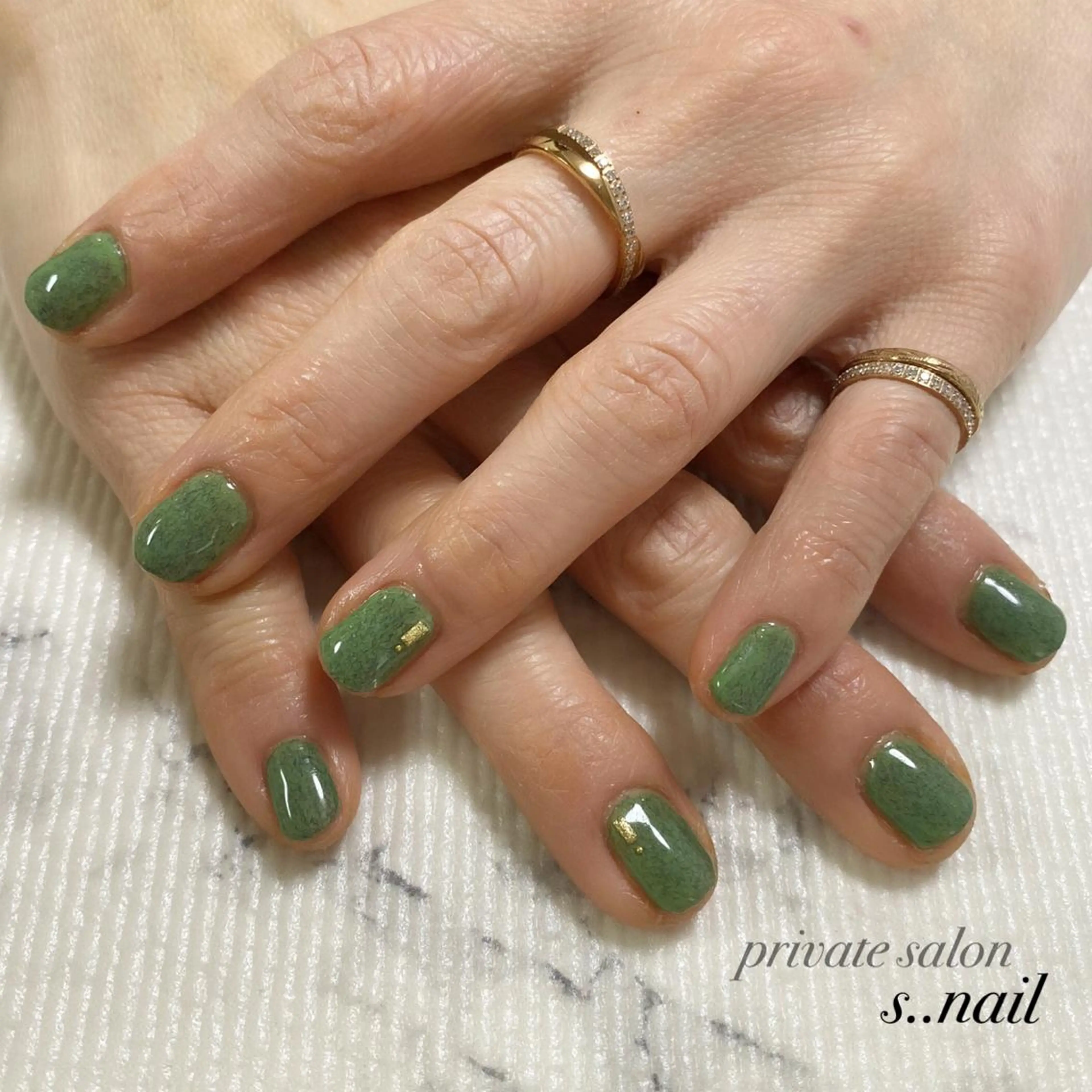 ネイル ジェルネイル グリーン ハンドネイル フットネイル s..nail / MORITAのネイルデザイン