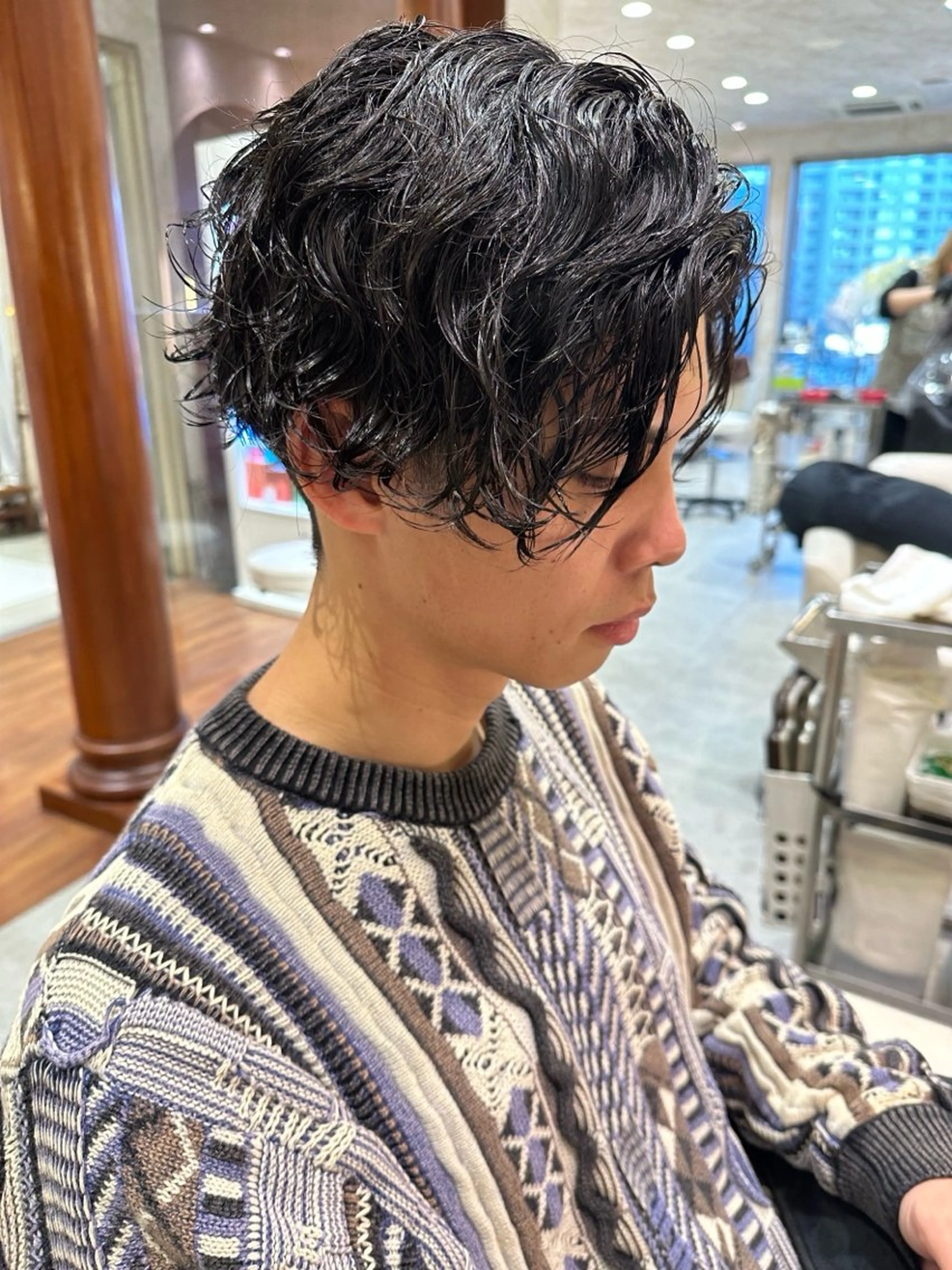 パーマ メンズ 金安 かんたのヘアスタイル