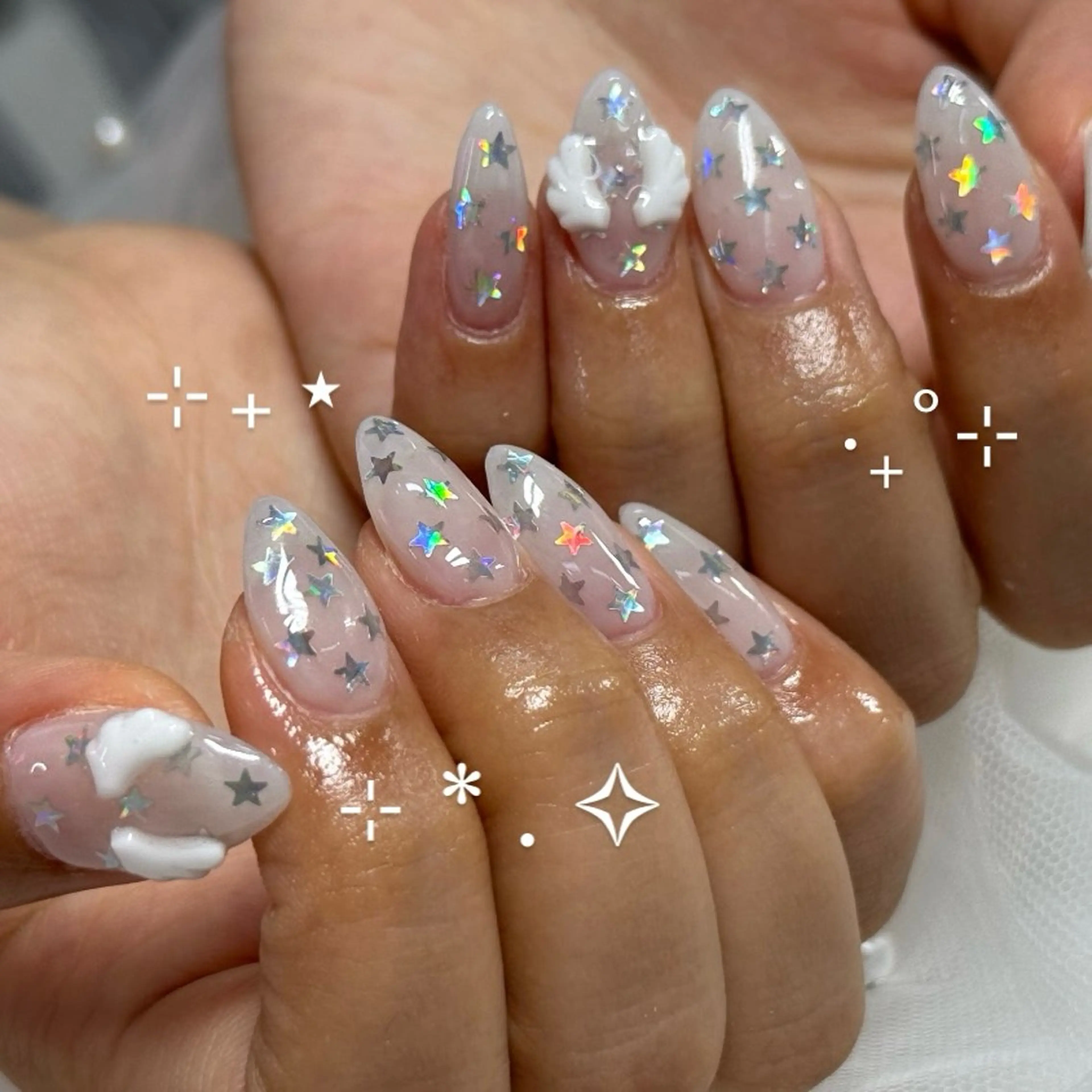 ネイル ホログラムネイル ハンドネイル WOLTOKYO渋谷 yunaのネイルデザイン