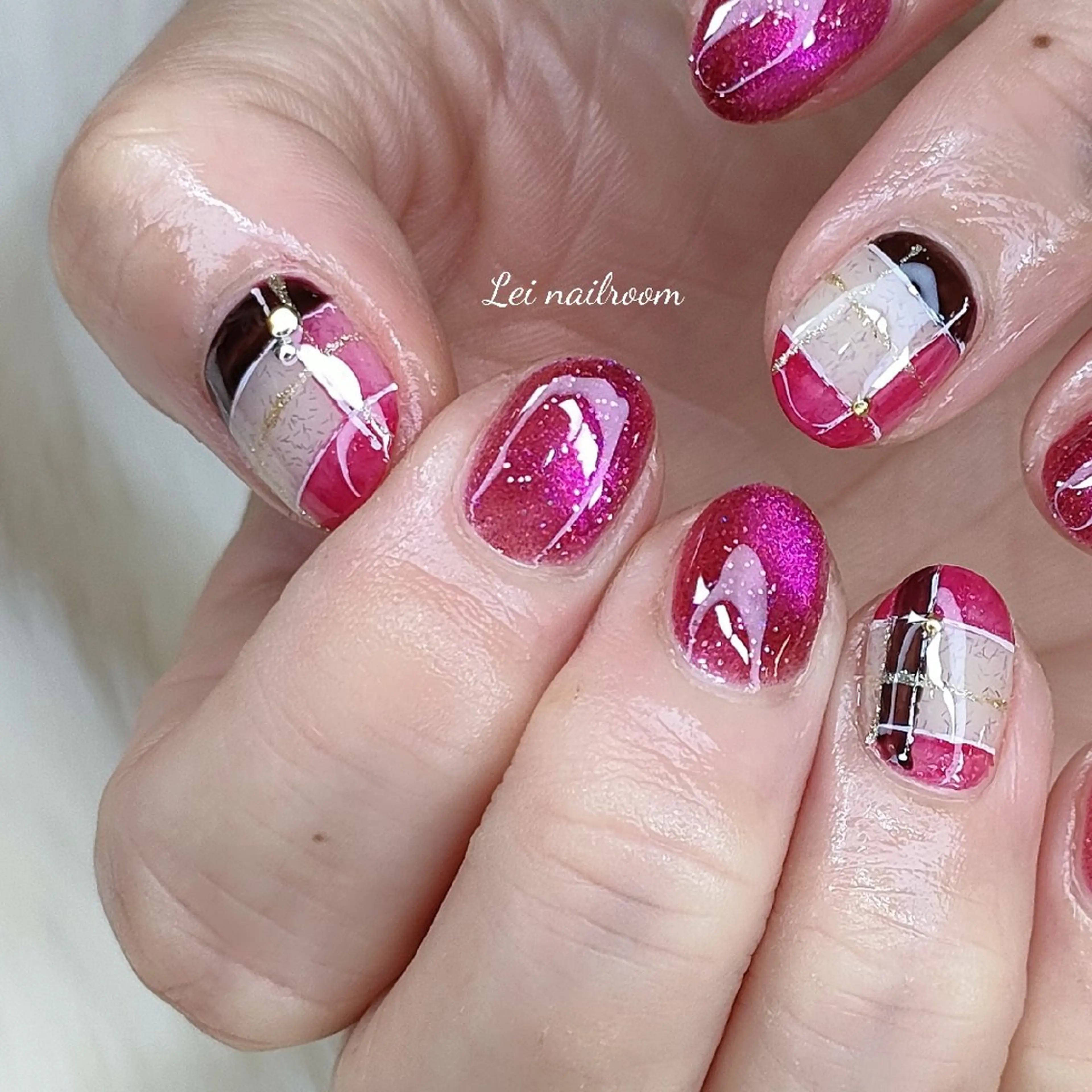 ネイル アートネイル マグネットネイル lei🌼 nailroomのネイルデザイン