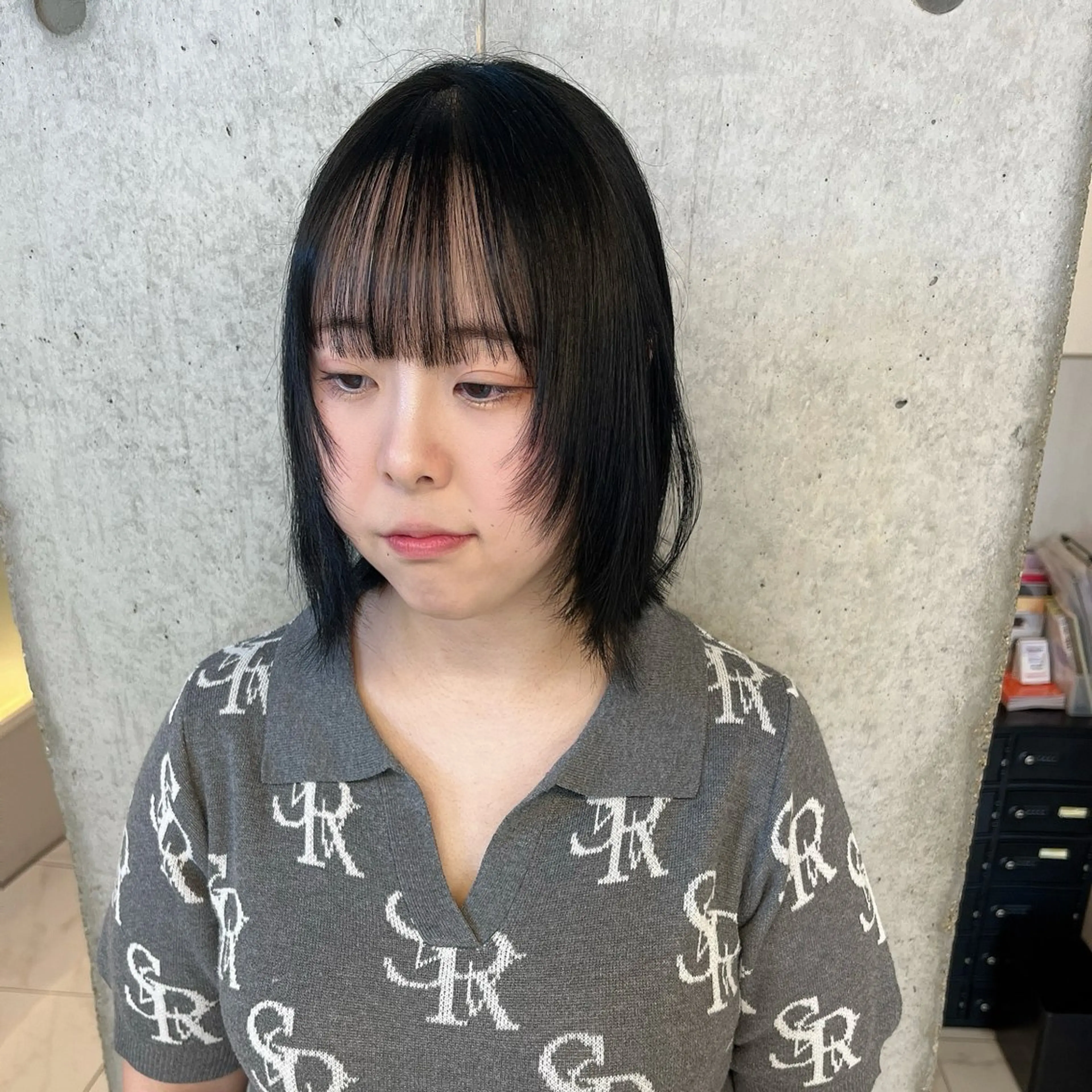 ミディアム ボブレイヤー ボブ レイヤーカット りおな/髪質改善/ カラー /平尾のヘアスタイル