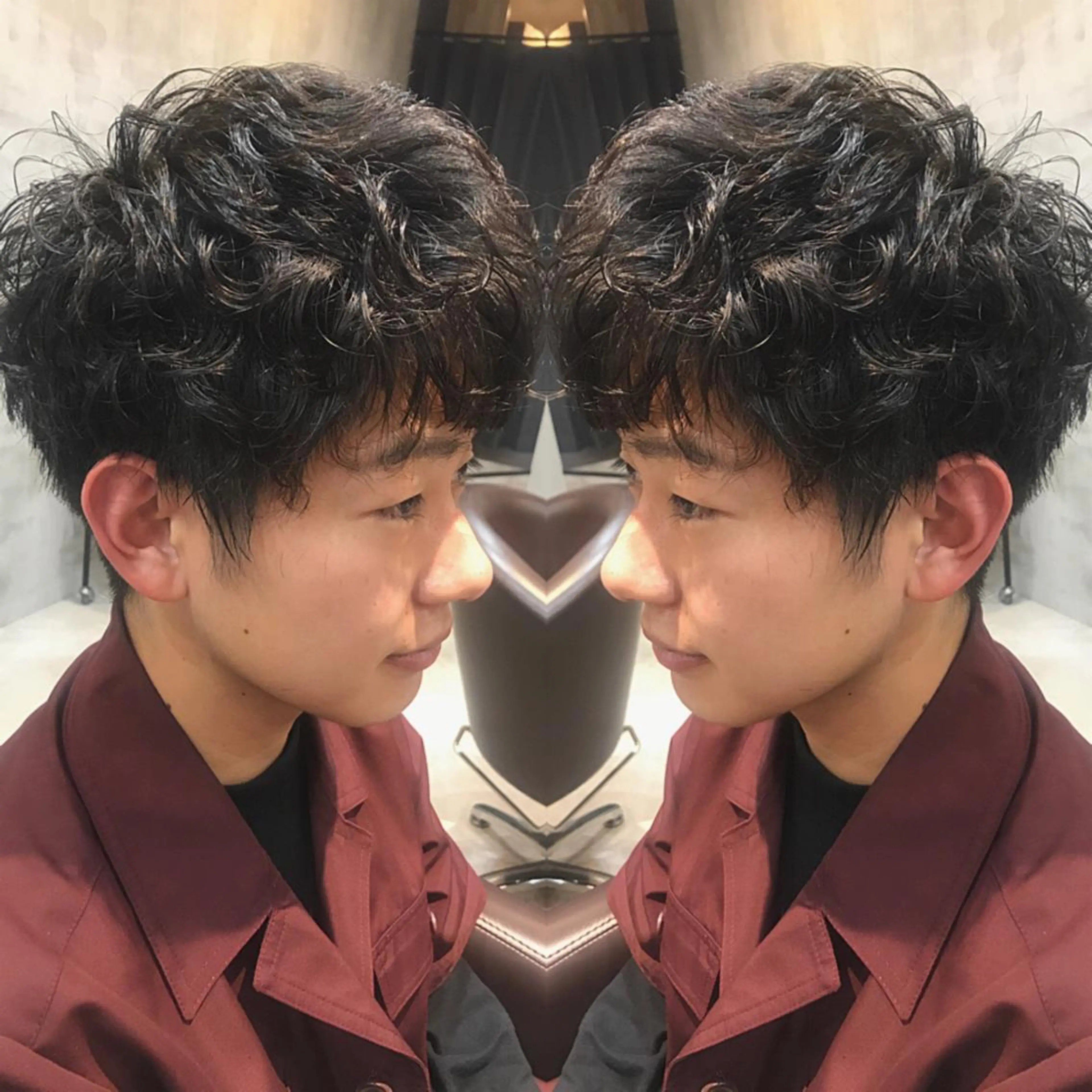 ショート パーマ メンズ 重政 和樹のヘアスタイル