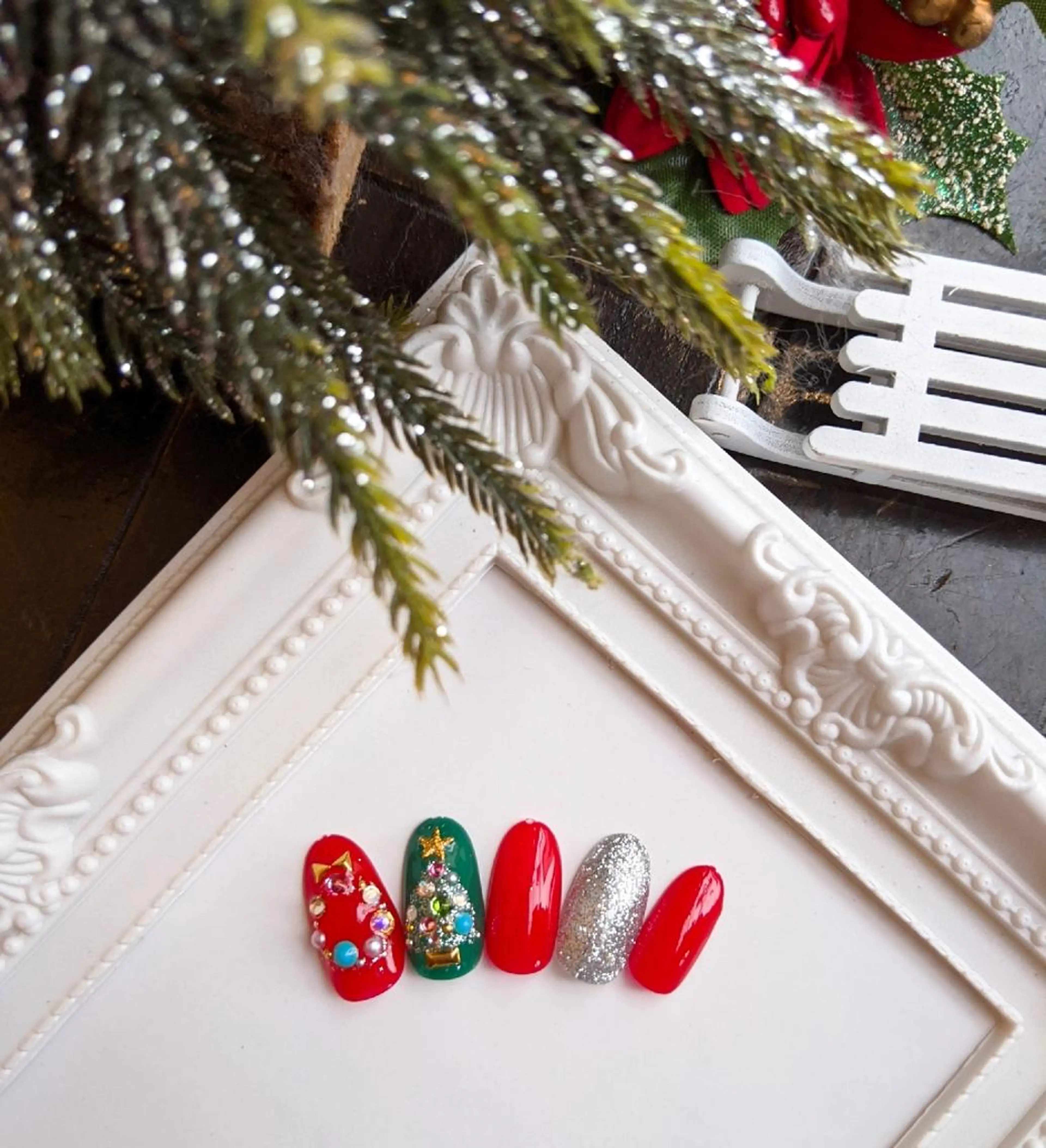 ネイル アートネイル 冬ネイル クリスマス 板橋 美香子のネイルデザイン