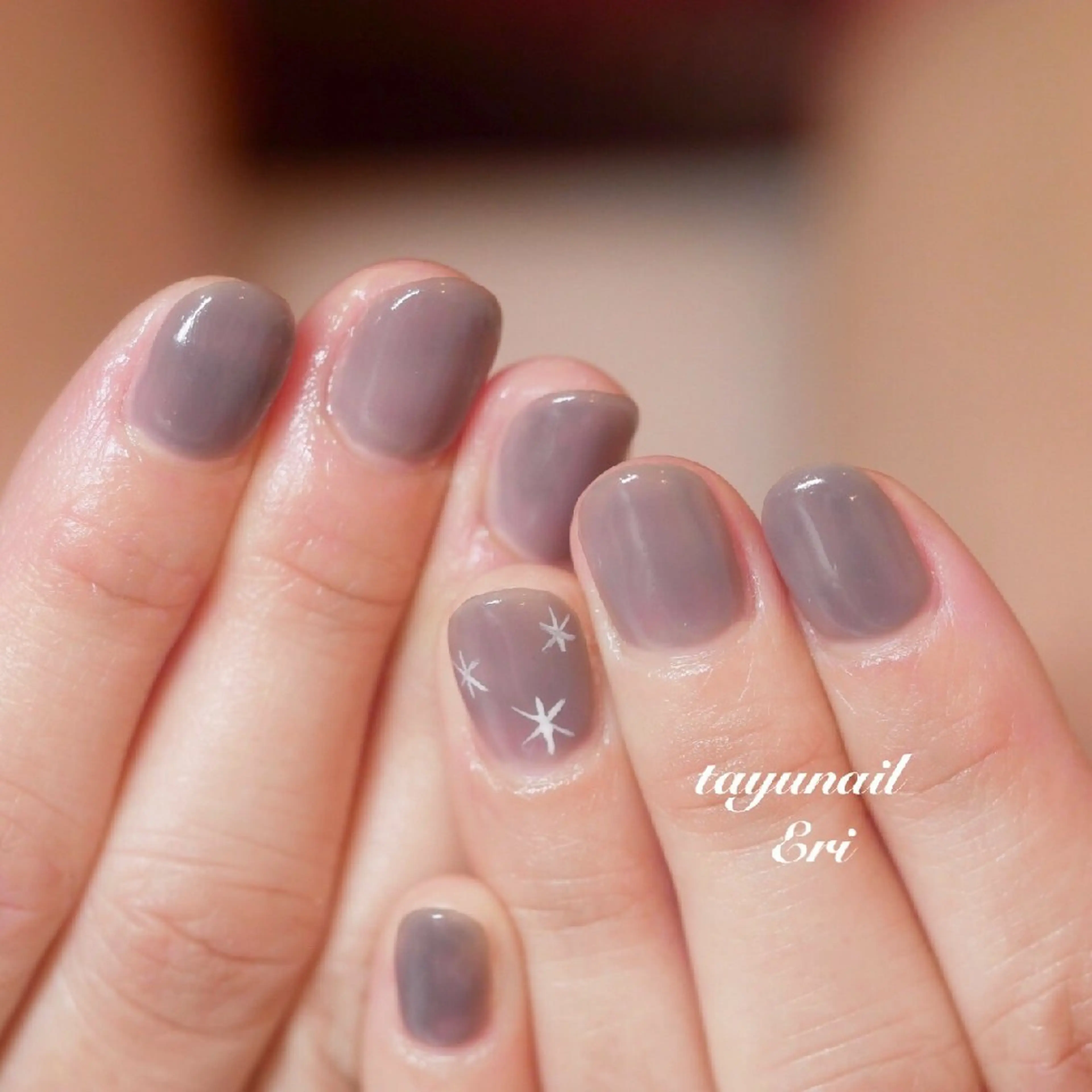 ネイル ジェルネイル ワンカラーネイル パラジェル 冬ネイル ネイルサロン 【たゆnail】のネイルデザイン