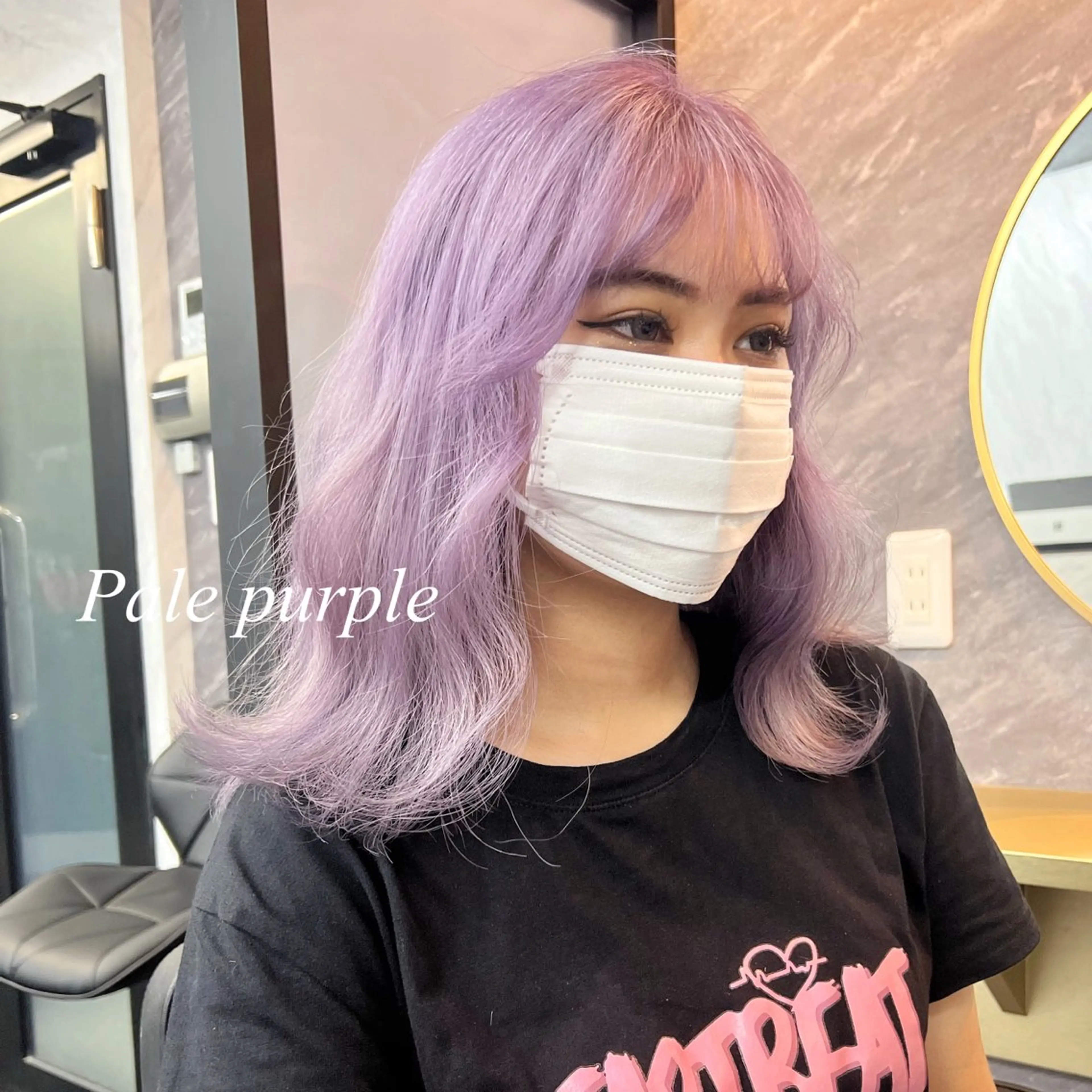 セミロング カラー シールエクステ ハイトーンカラー エクステ ヘアカラー トリートメント シールエクステ特化 ハイトーン、NANAのヘアスタイル