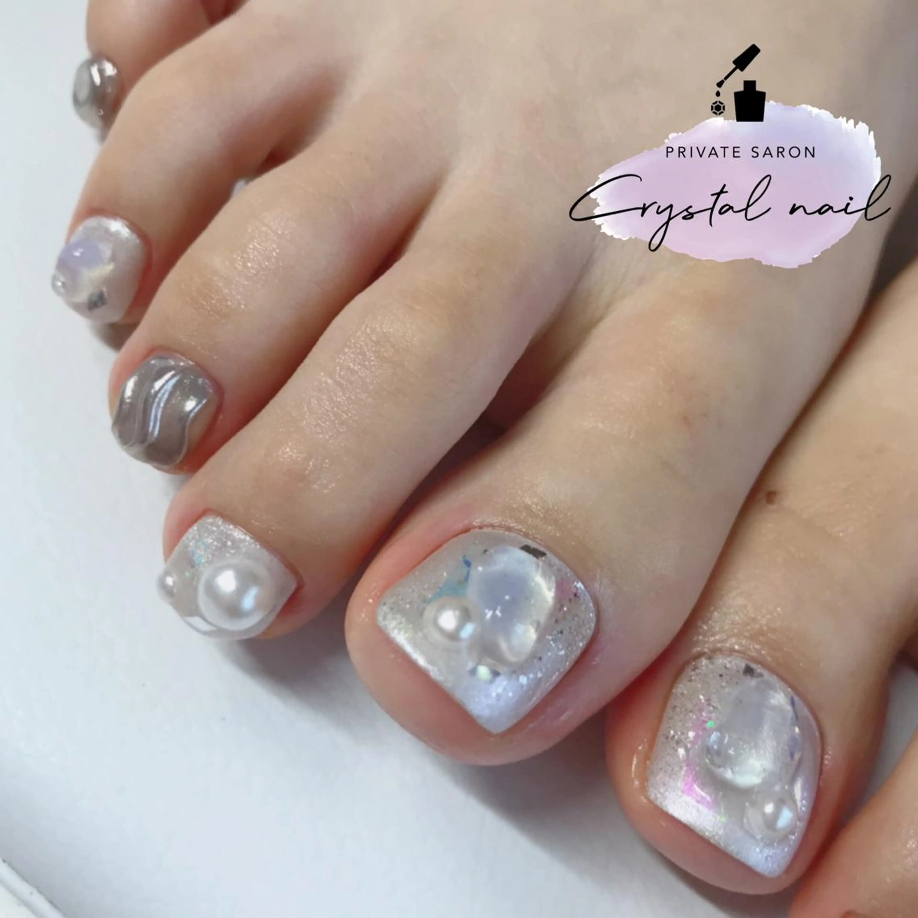 ネイル ミラーネイル フットネイル SCENERY NAILのネイルデザイン