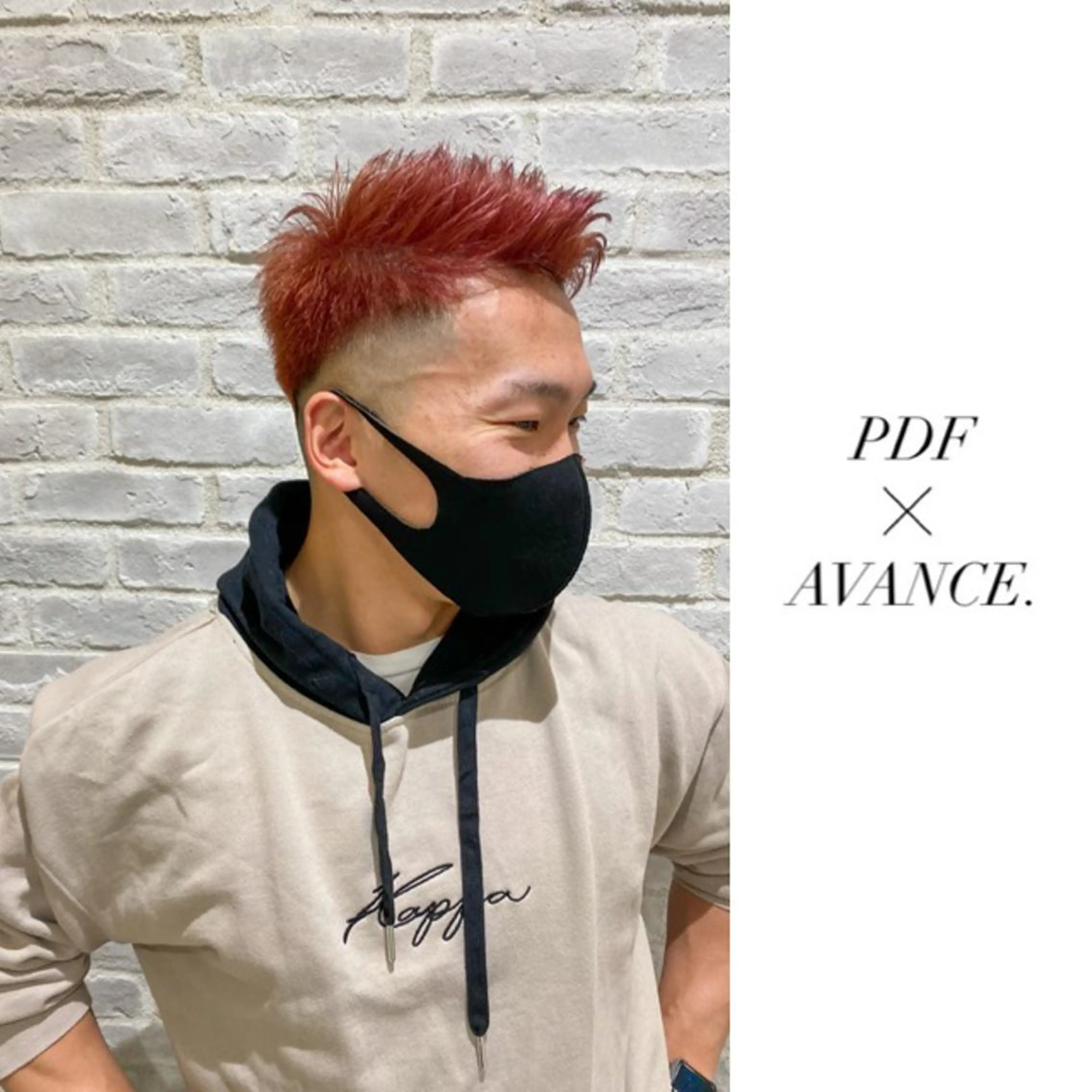 ショート カラー メンズ メンズブリーチ フェードカット 刈り上げ ベージュカラー ブリーチ カット ヘアカラー AVANCE.難波 店長 松元のヘアスタイル