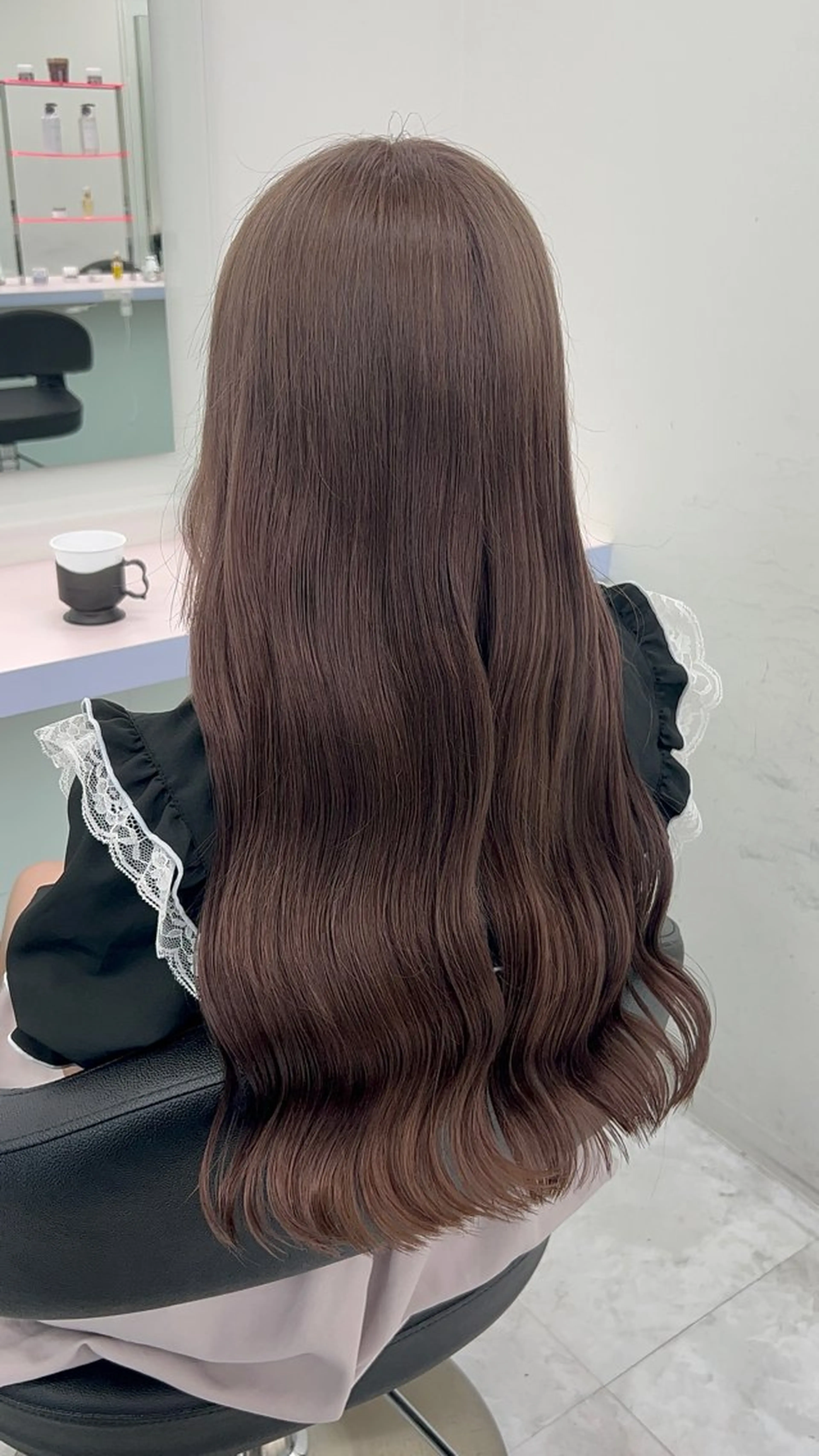 ロング カラー ヘアアレンジ ココアグレージュ グレージュ ヘアカラー トリートメント ブリーチなしの達人 🌈KAITOのヘアスタイル