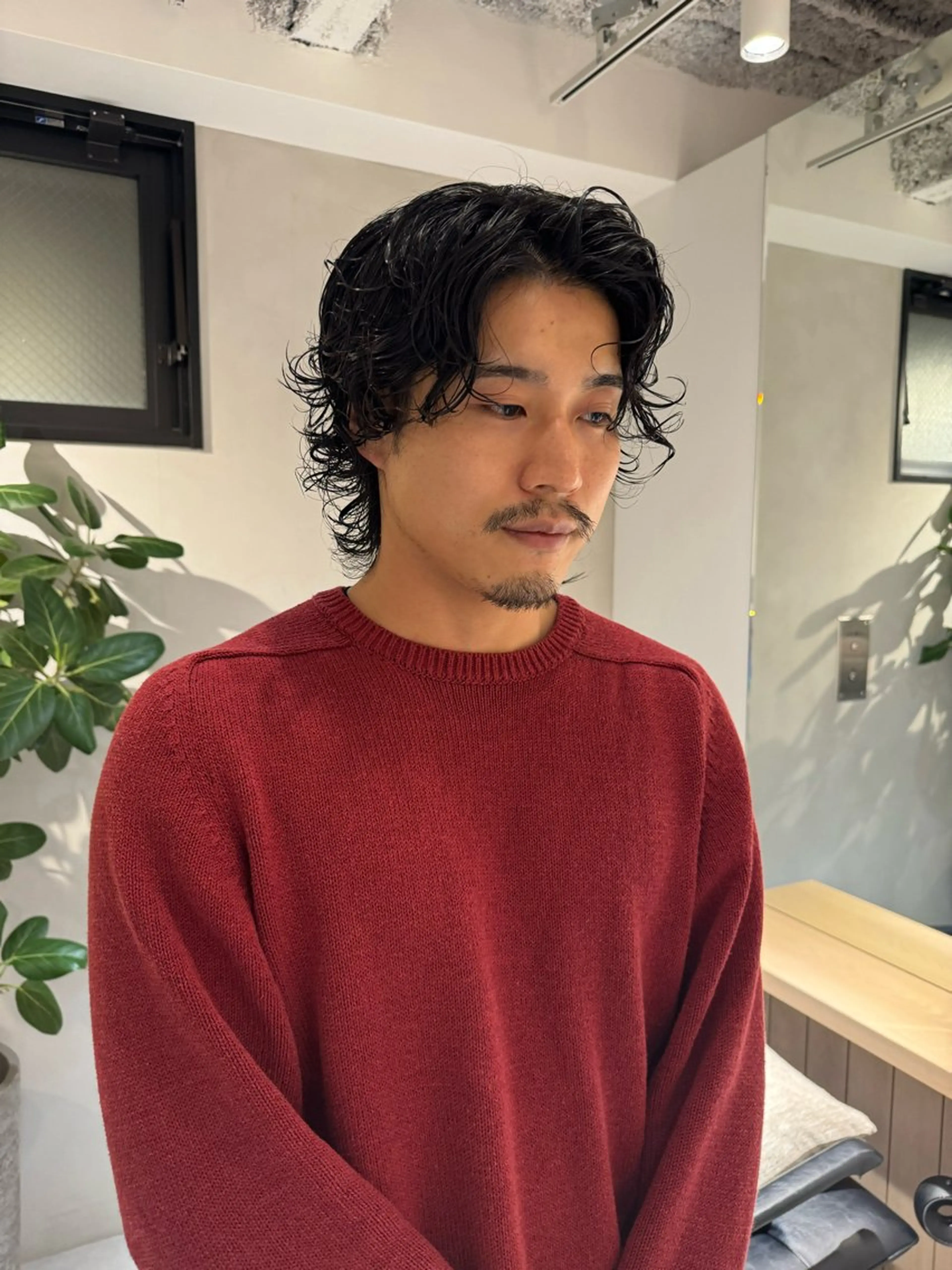 パーマ メンズ 透明感カラー/似合わ せカット/大島実加永のヘアスタイル