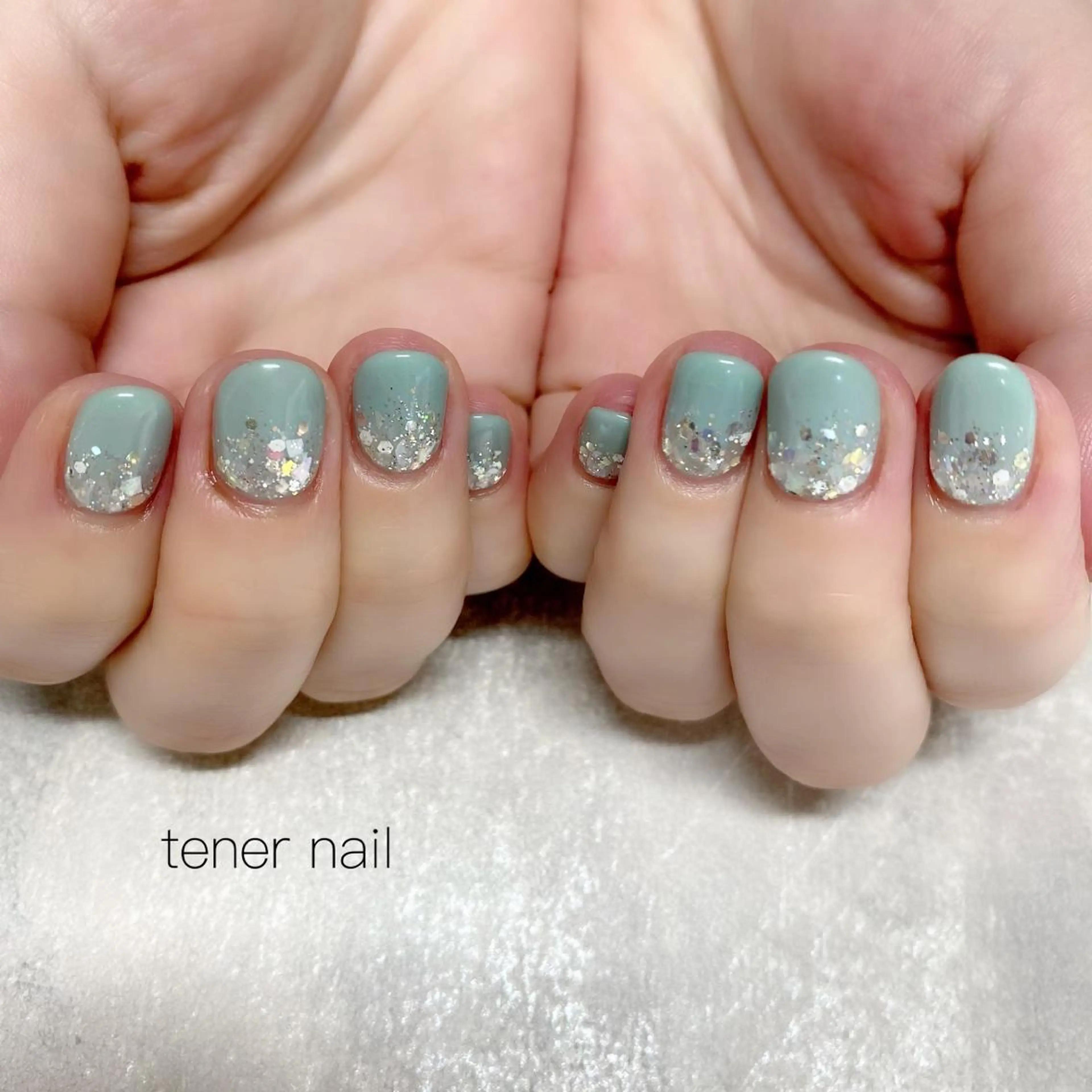 ネイル グラデーション ラメ(グリッター) テネルネイル tener nailのネイルデザイン