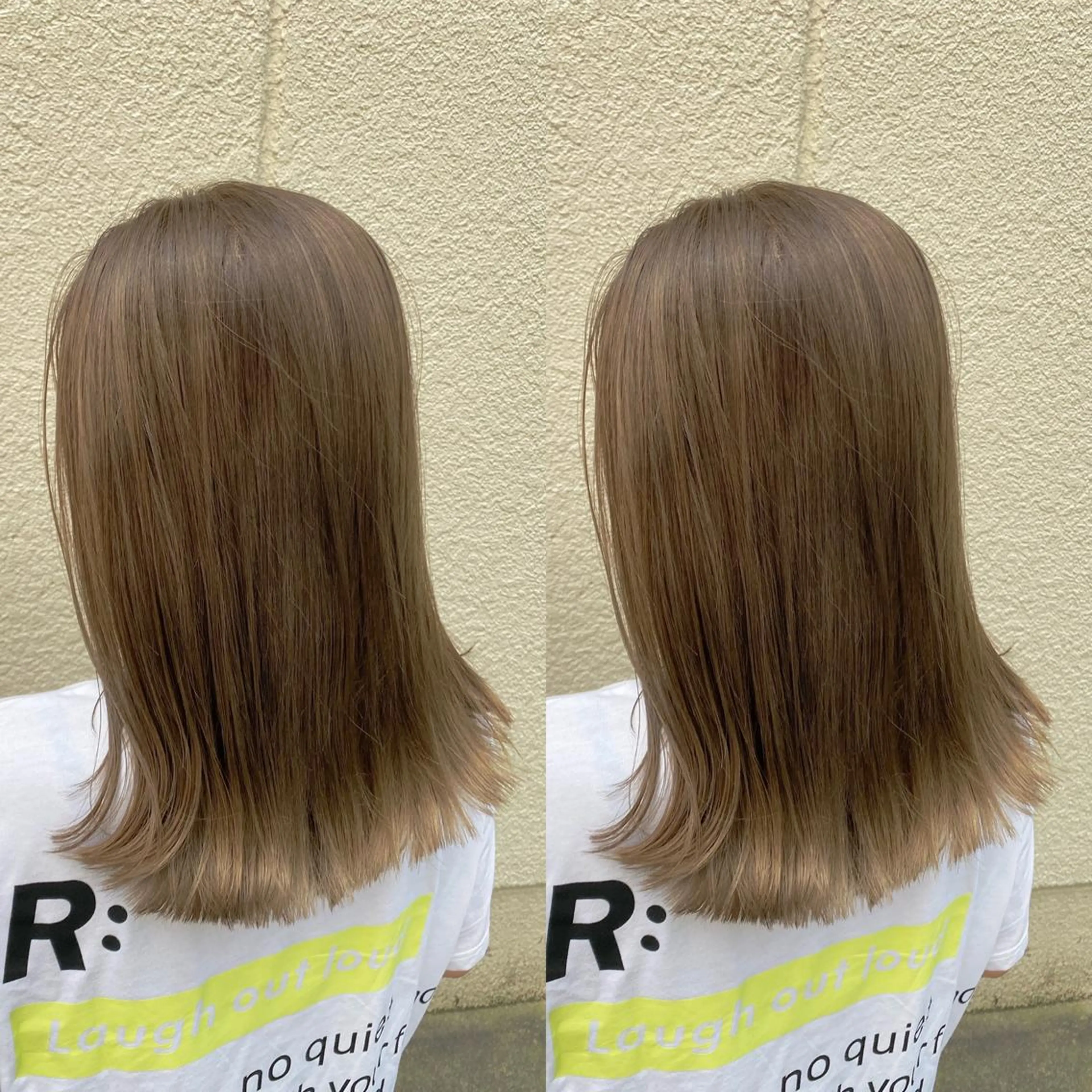 ミディアム カット ヘアカラー トリートメント レイヤーカット /透明感カラー西田のヘアスタイル