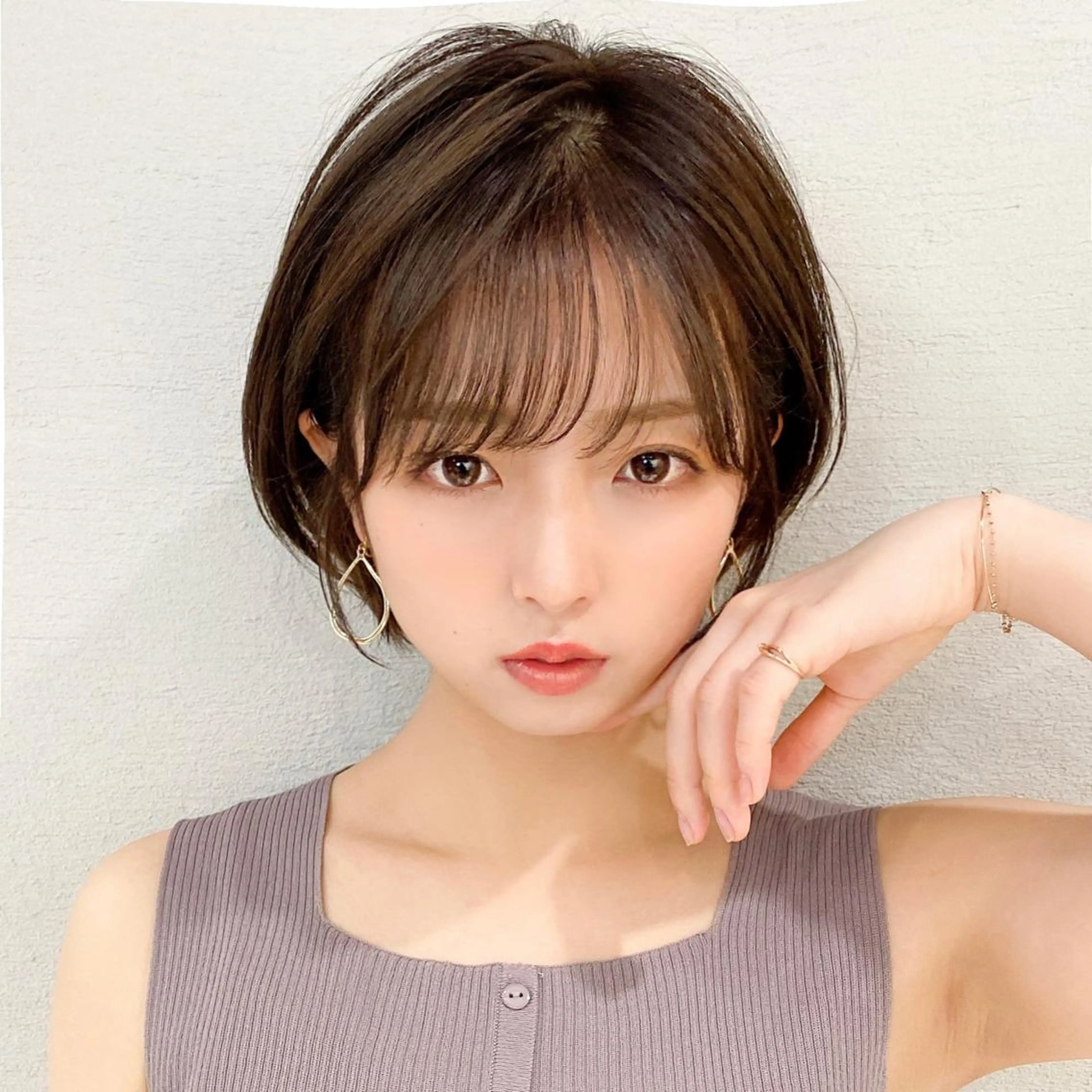 ショート カラー パーマ 小顔カット モテ髪×トレンド💕 小顔レイヤー 金井のヘアスタイル